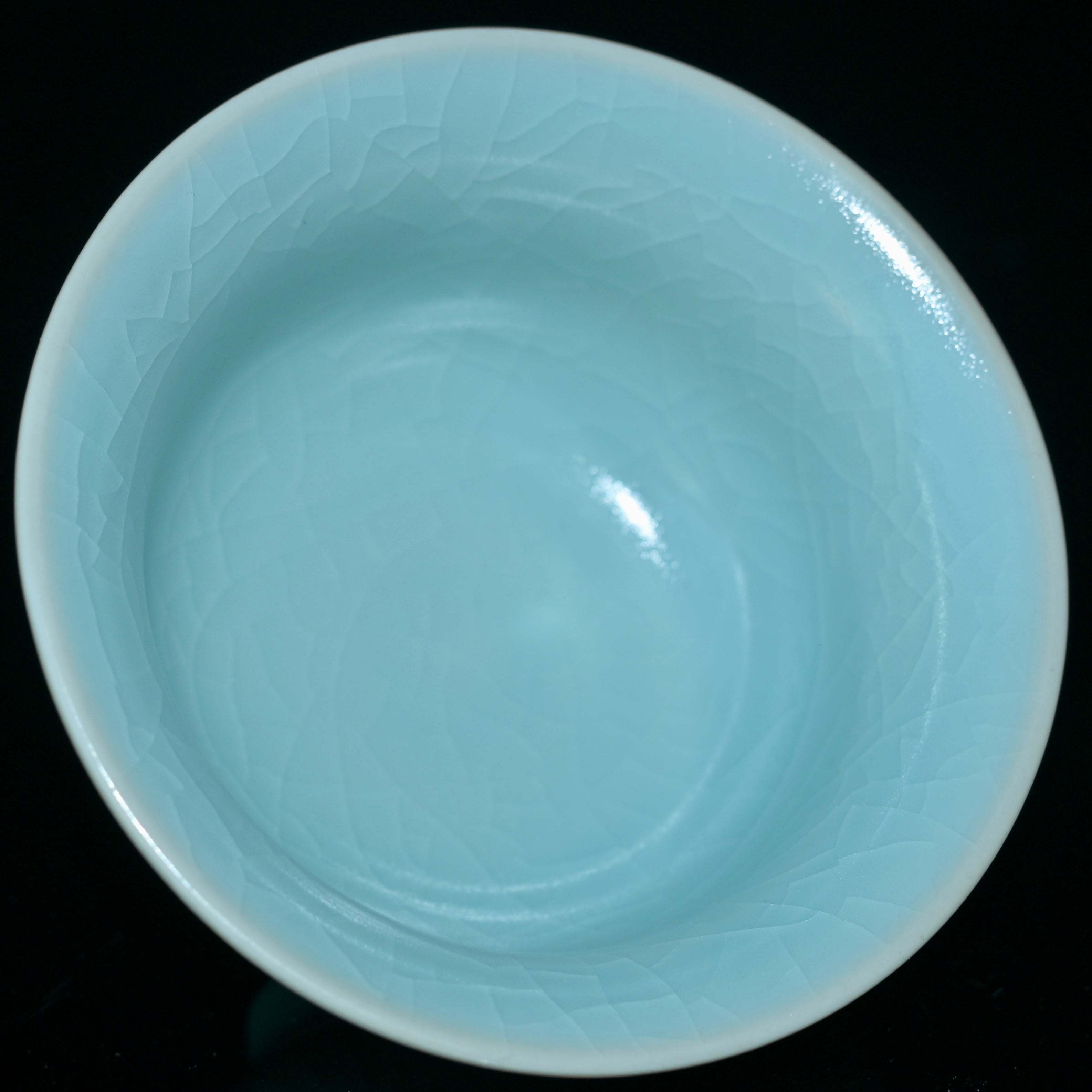 sky blue glaze ru ware ruyao teacup – Ru Porcelain Vintage Glaze Fine Crackles Press Hand Cup by Kungfuyang