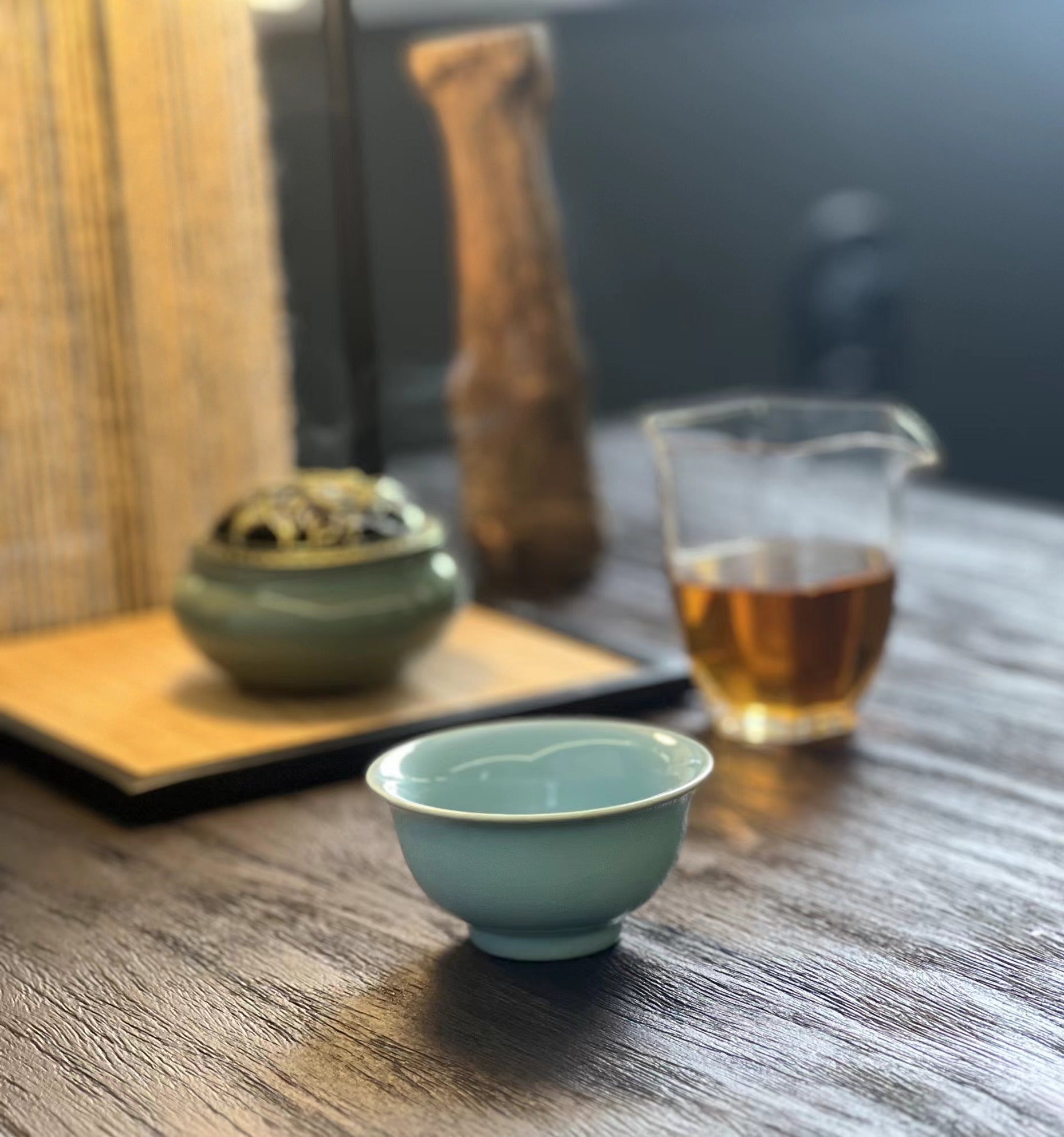 sky blue glaze ru ware teacup – Handcrafted Ru Kiln High-end Teacup Sky-blue by Kungfuyang