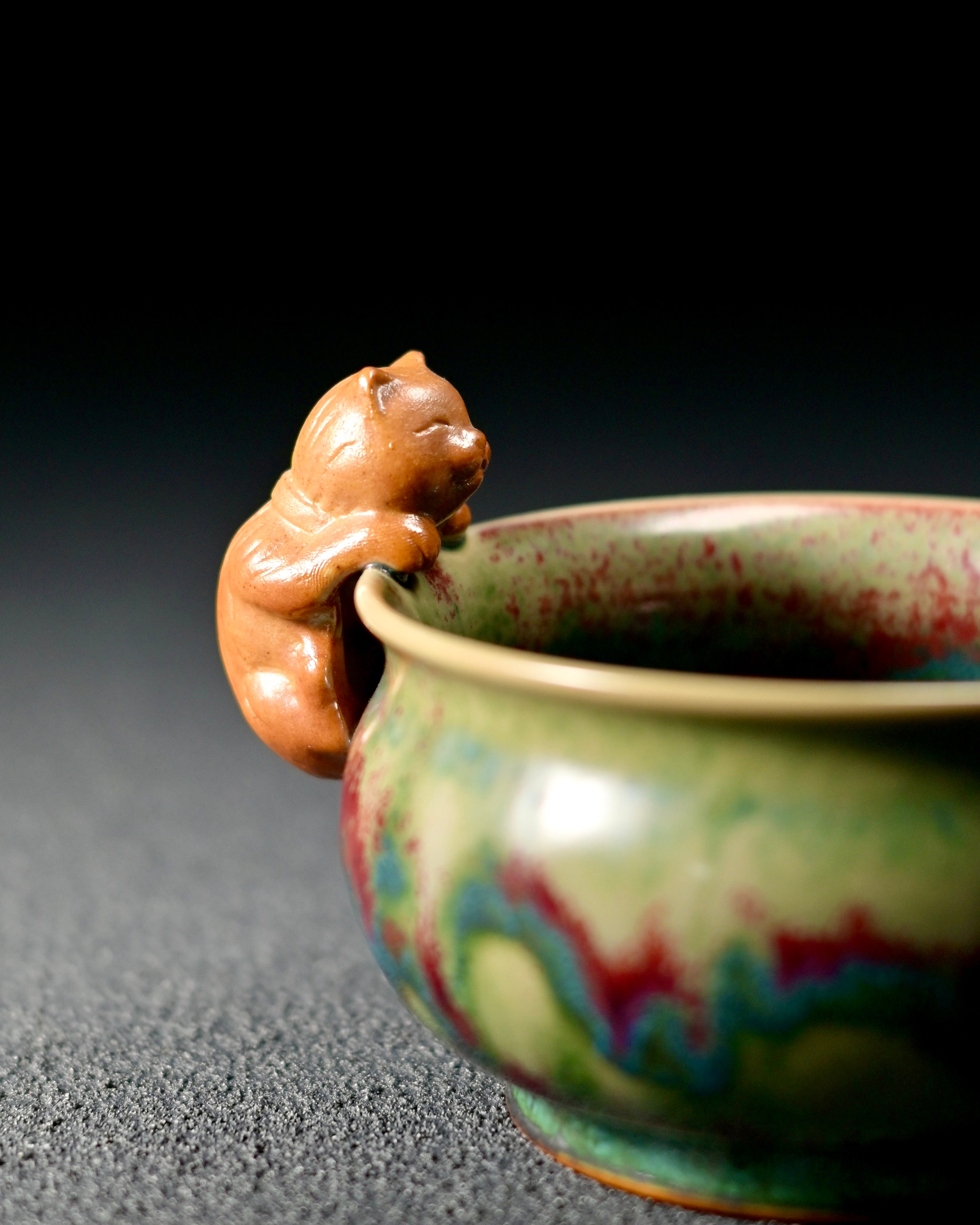 song dynasty five kilns – Jun Ware Kitty-Handle Kiln-Transformation Cup 120ml by Kungfuyang
