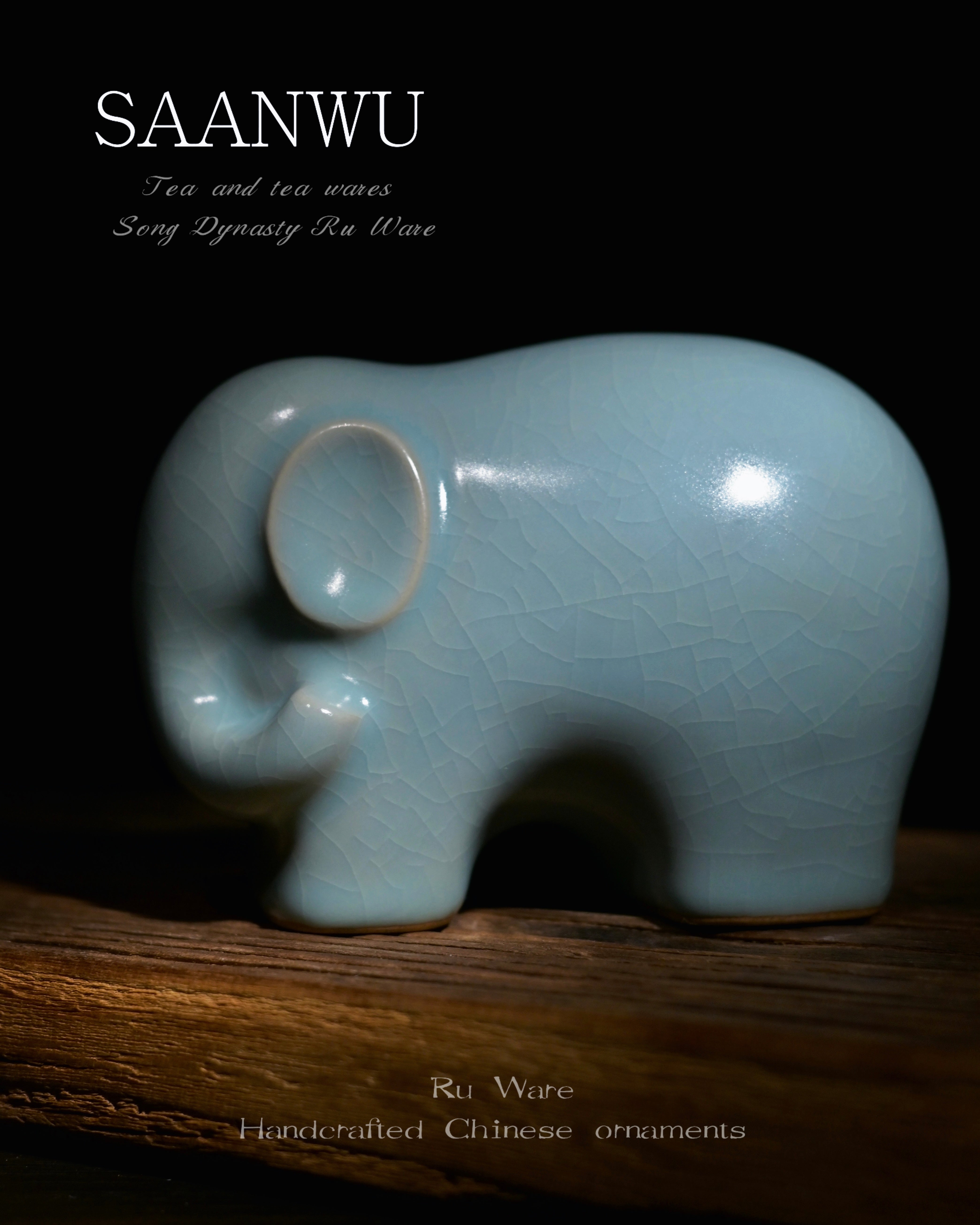 song dynasty five porcelains ru elephant – Ru Ware Celadon Glaze Tea Pet Porcelain Elephant Ornament by Kungfuyang