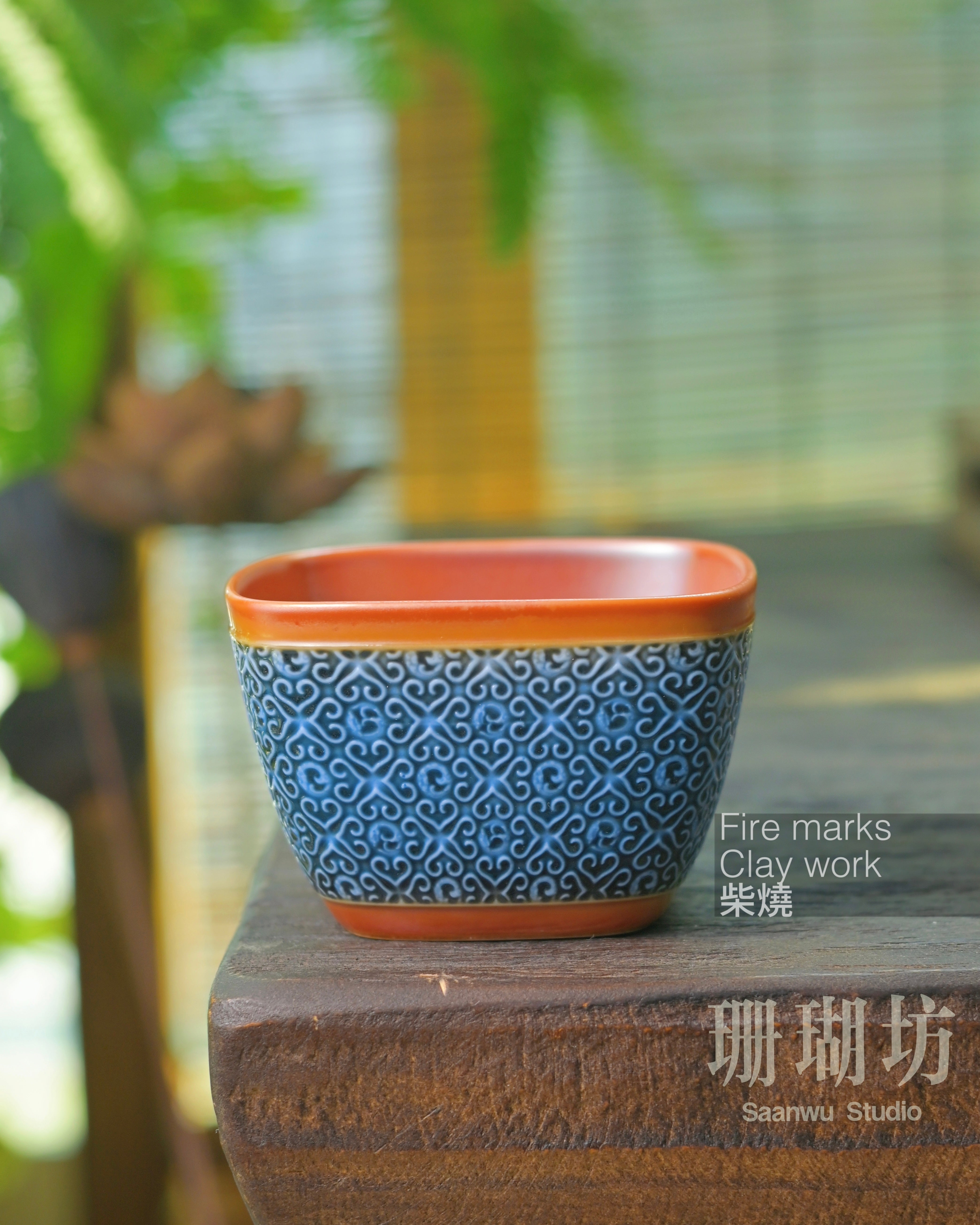 stable square cup form – Unique Piece Handcrafted Wood-Fired Ruyi Teacup 150ml by Kungfuyang