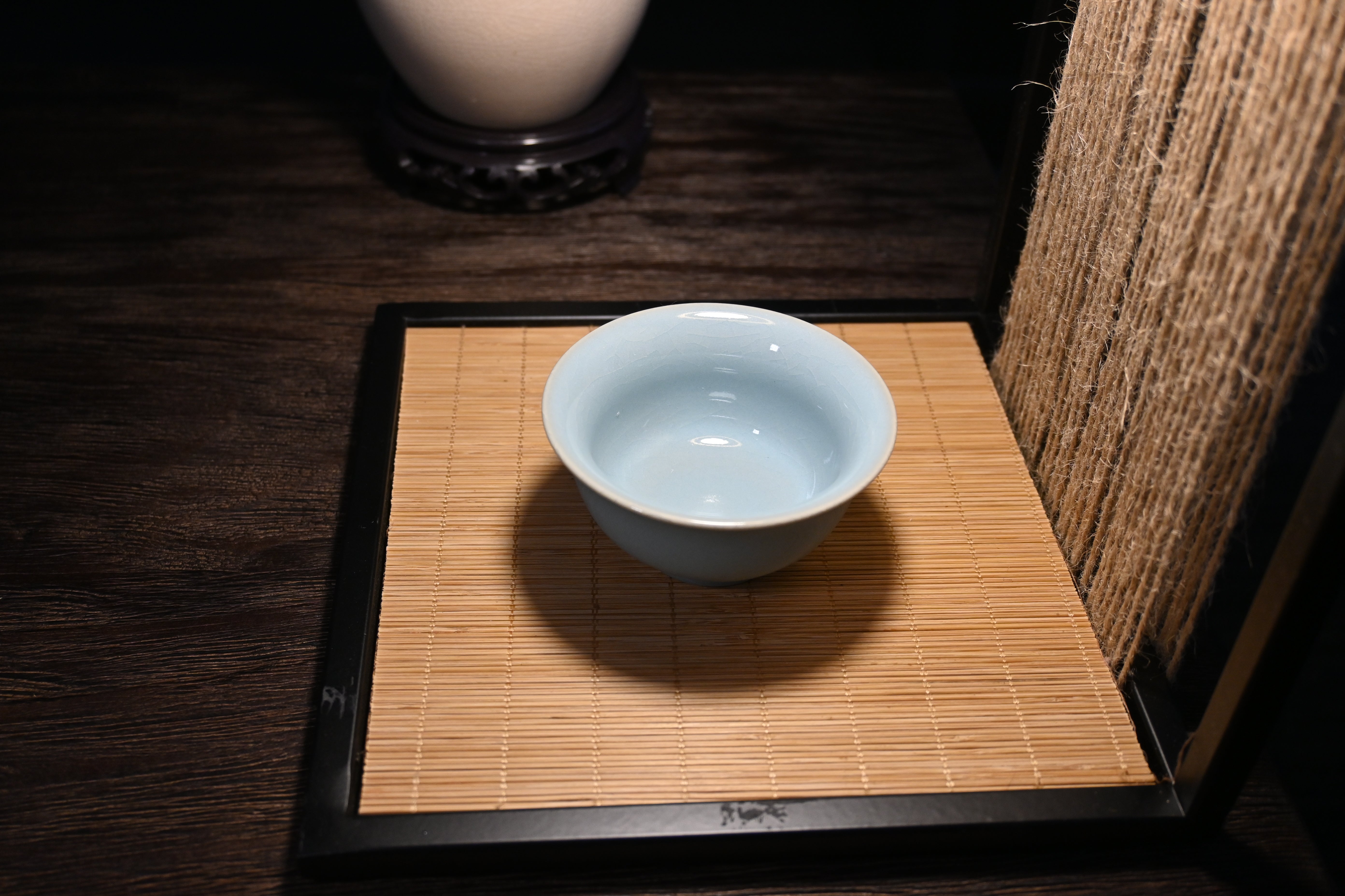 traditional ru porcelain teacup from china – Handcrafted Ru Kiln High-end Teacup Sky-blue by Kungfuyang