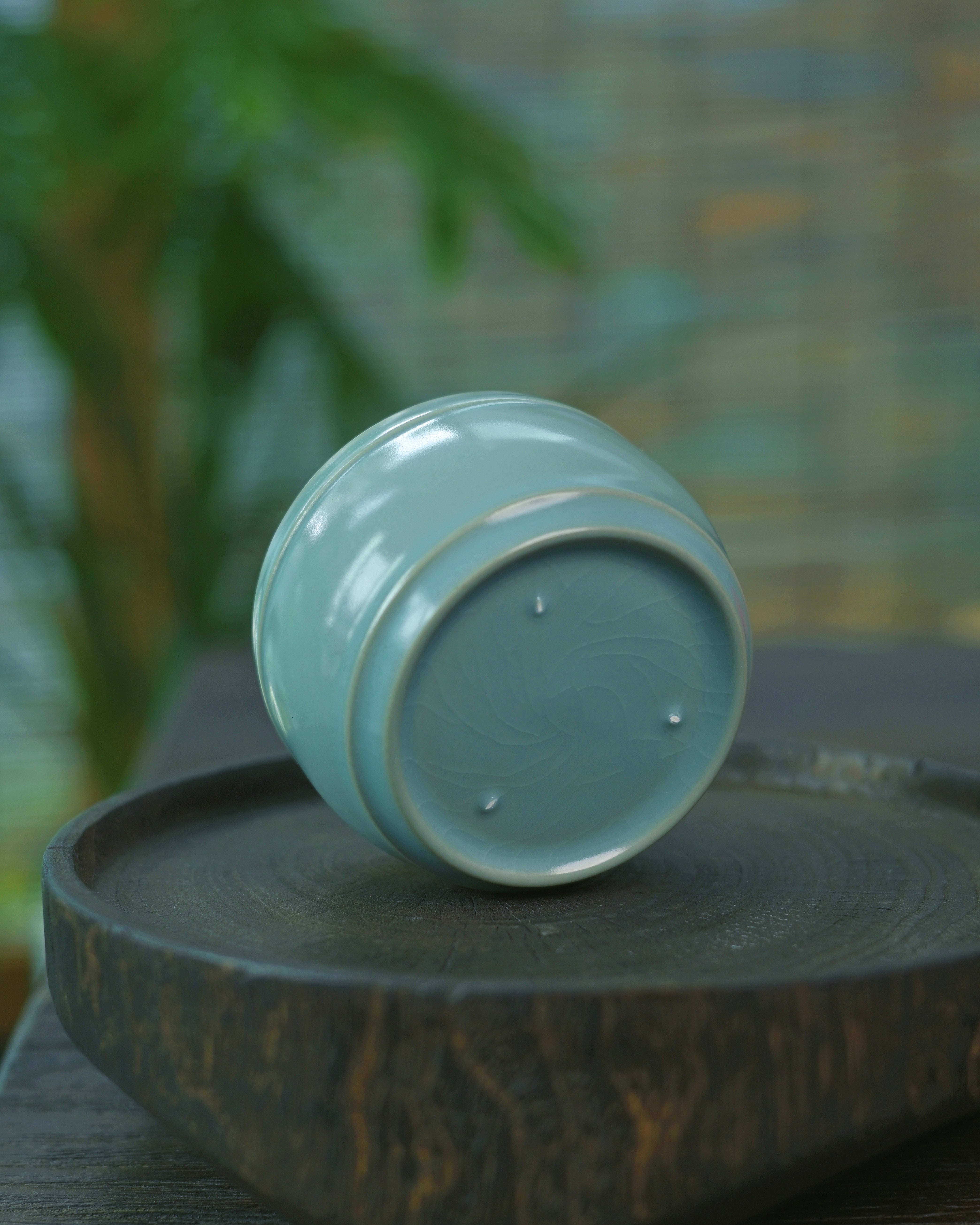 traditional ru ware craftsmanship – Ru Ware Vintage Sky-Blue Glaze "War Drum" Cup by Kungfuyang