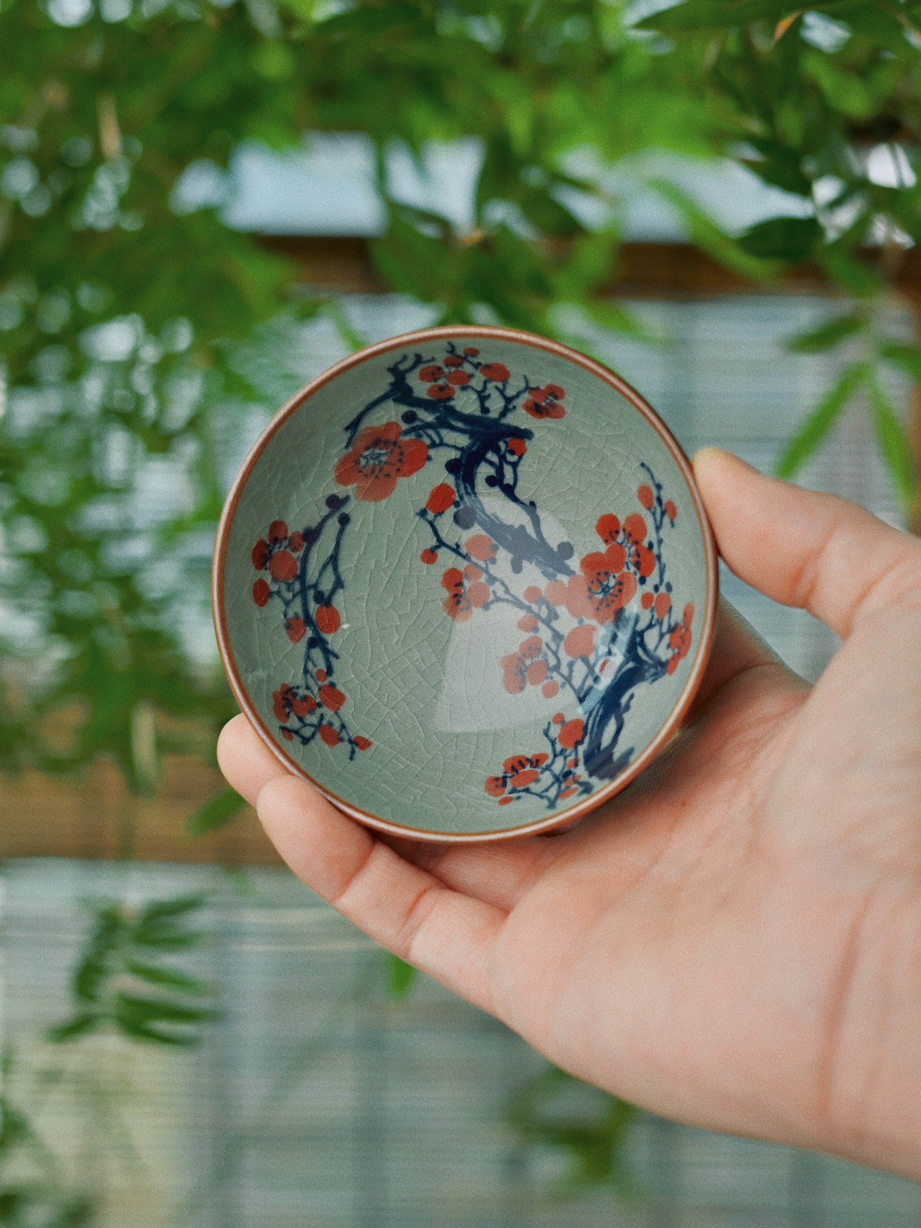 underglaze painted plum blossom teacup – Jingdezhen Hand-Painted Plum Blossom Underglaze Pu-erh Teacup by Kungfuyang