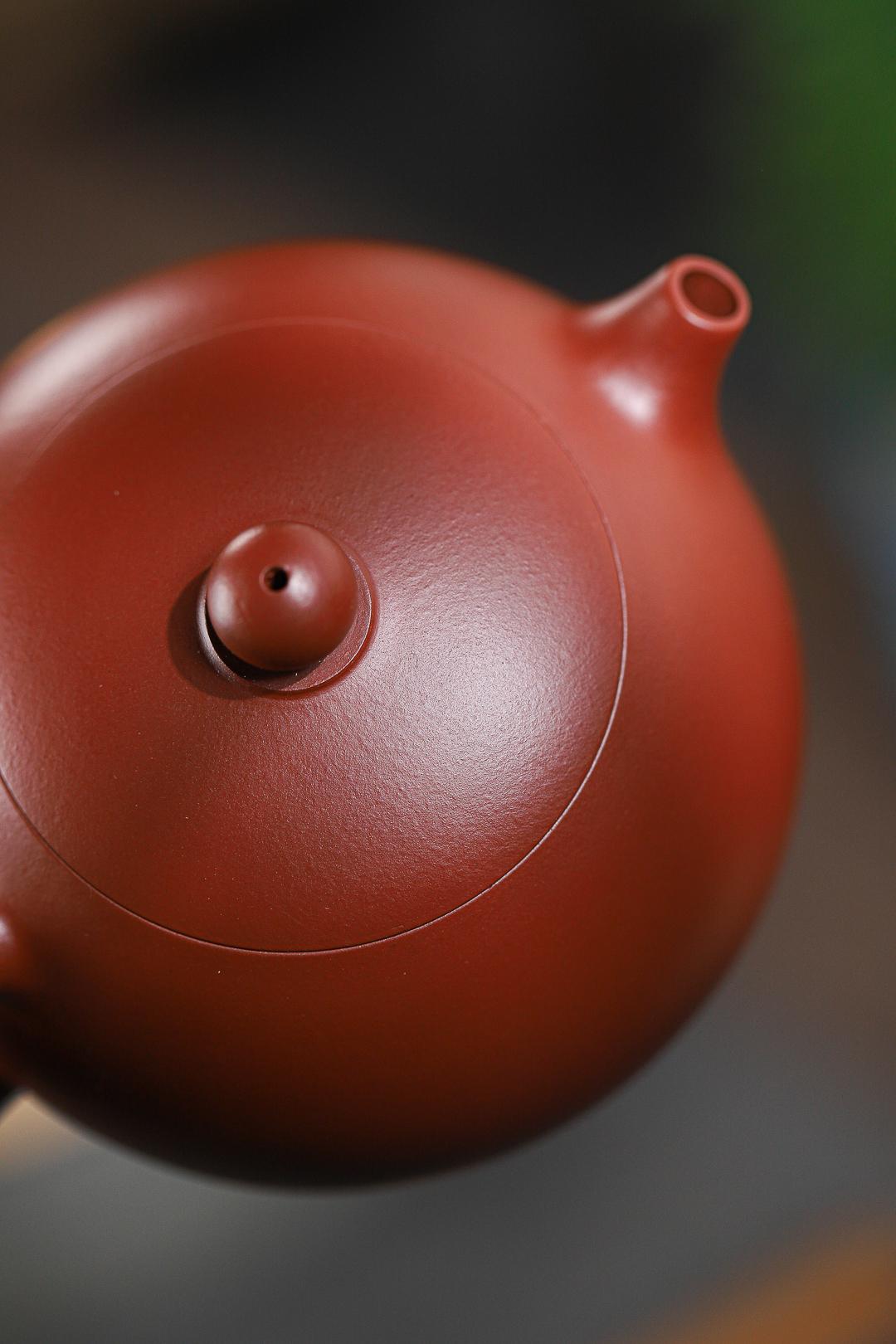 vermilion clay xishi teapot – Fully Handmade Yixing Zhuni Clay Xishi Teapot by Kungfuyang