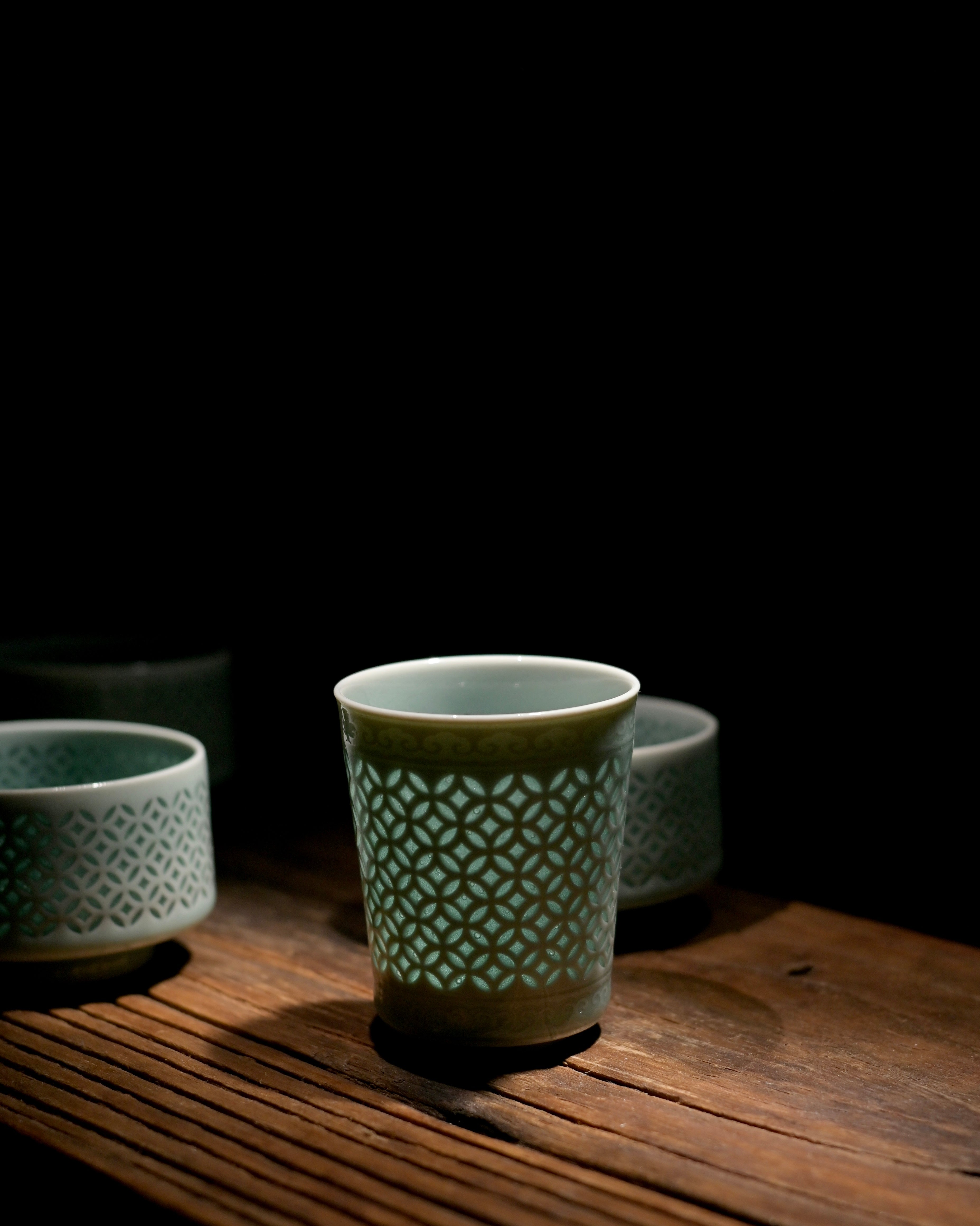 vintage chinese ceramic linglong celadon – Longquan Celadon Linglong Teacup 70ml by Kungfuyang
