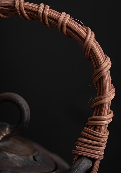 vintage japanese teapot – Wabi-sabi Style Rustic Clay Retro Handle Teapot and Alcohol by Kungfuyang