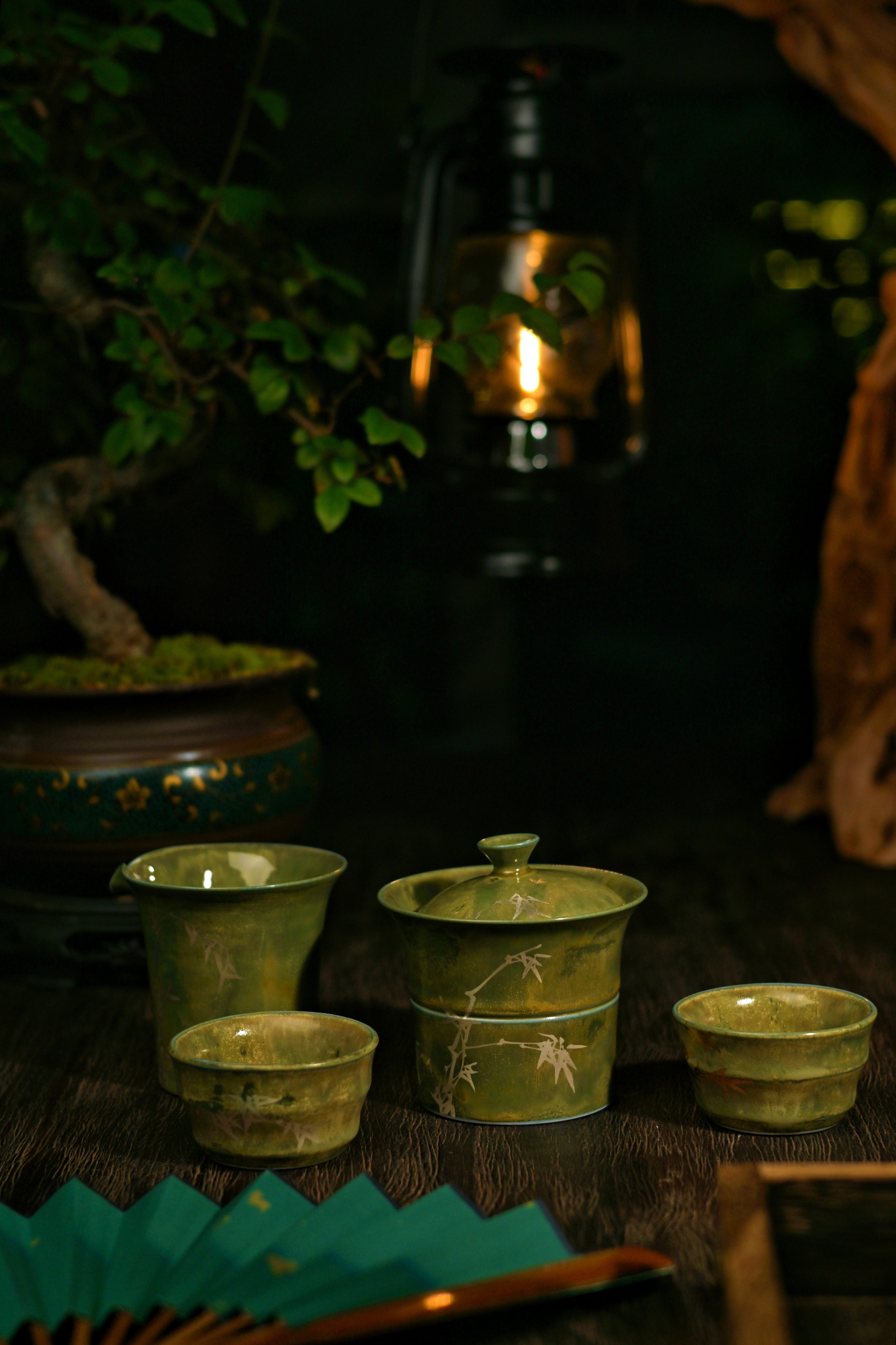 vintage style bamboo shape ceramic gaiwan – "Bamboo Rhythm" Ceramic Tea Set – A Poetic Fusion of Art & by Kungfuyang