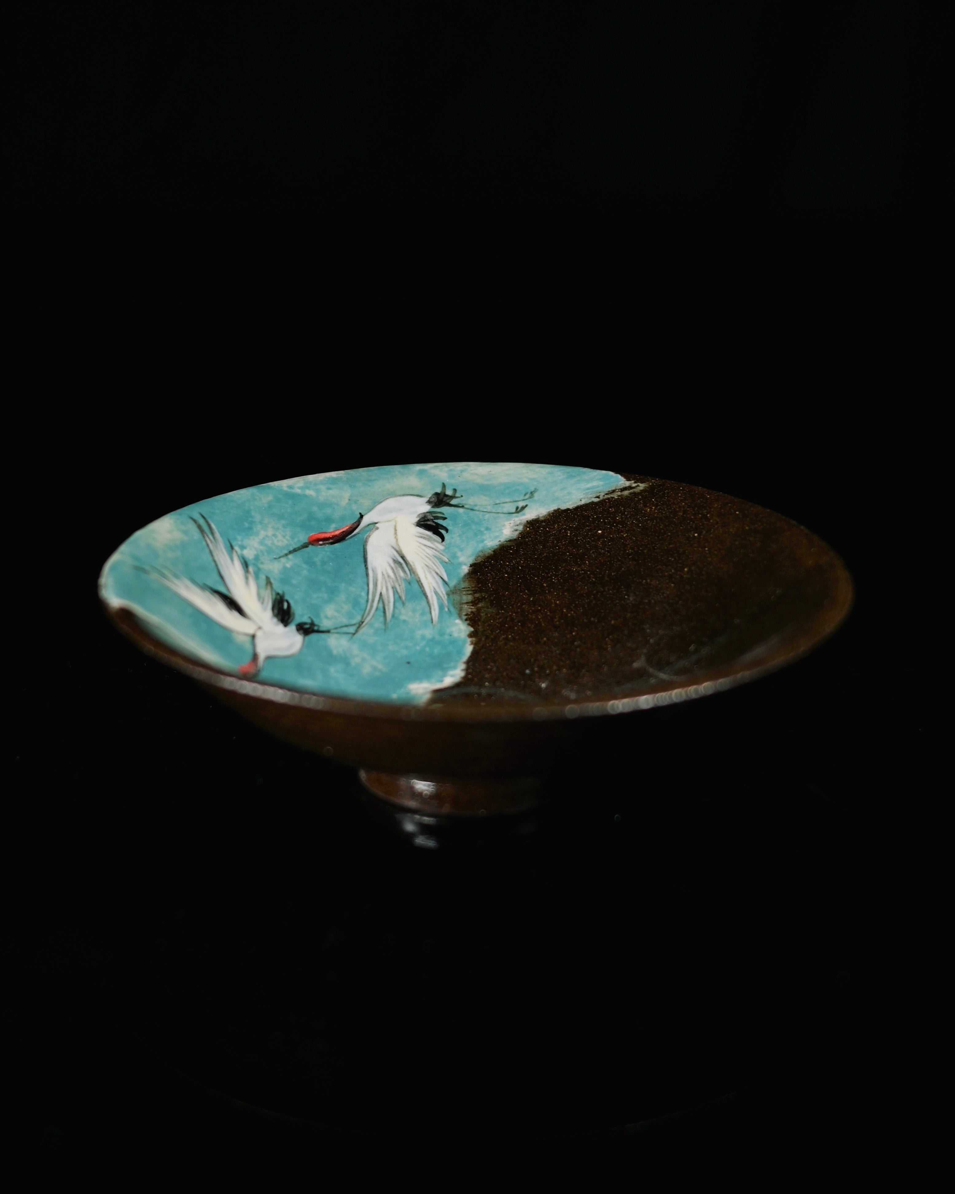 wabi sabi minimalist tea tray display – Jingdezhen Handmade Coarse Pottery Contrast Teapot Drip Tray by Kungfuyang
