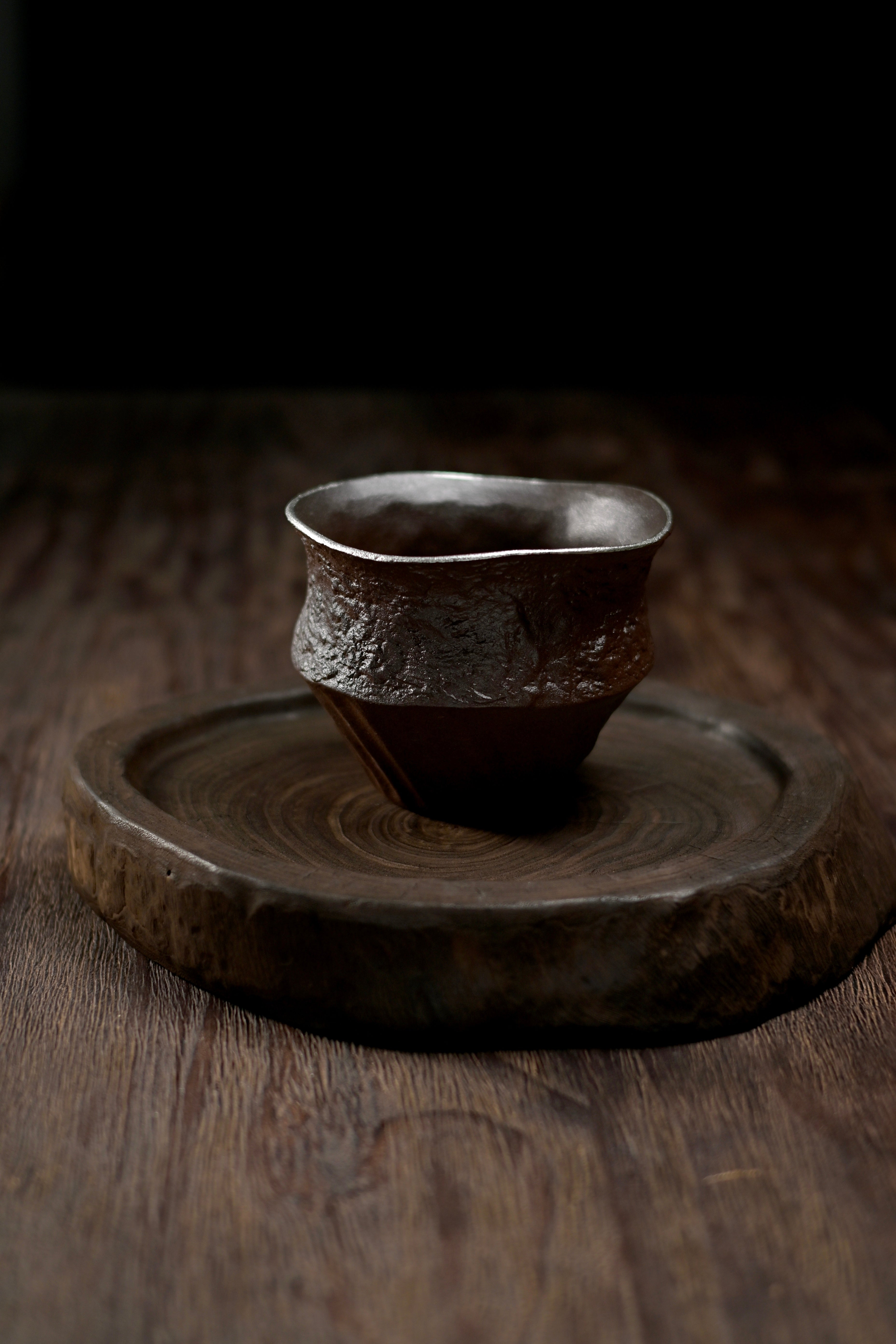 wabisabi ceramic tea rinsing bowl – Wabi-Sabi Coarse Clay Tea Waste Bowl (500ml) / Tea Rinsing by Kungfuyang