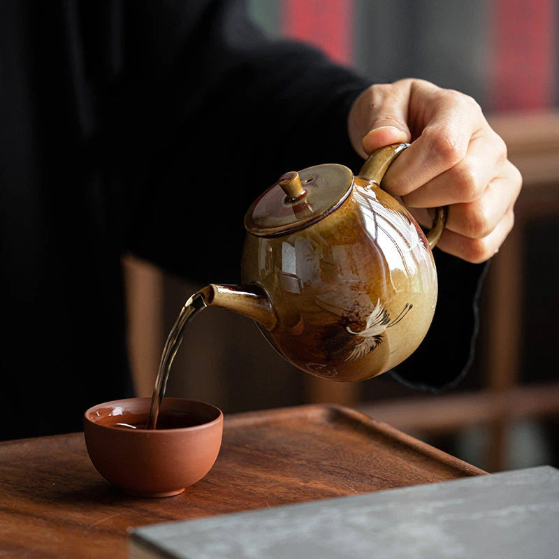 wood fired crane jingdezhen porcelain – Jingdezhen Wood-Fired Hand-Painted Crane Underglaze Dragon-Egg by Kungfuyang