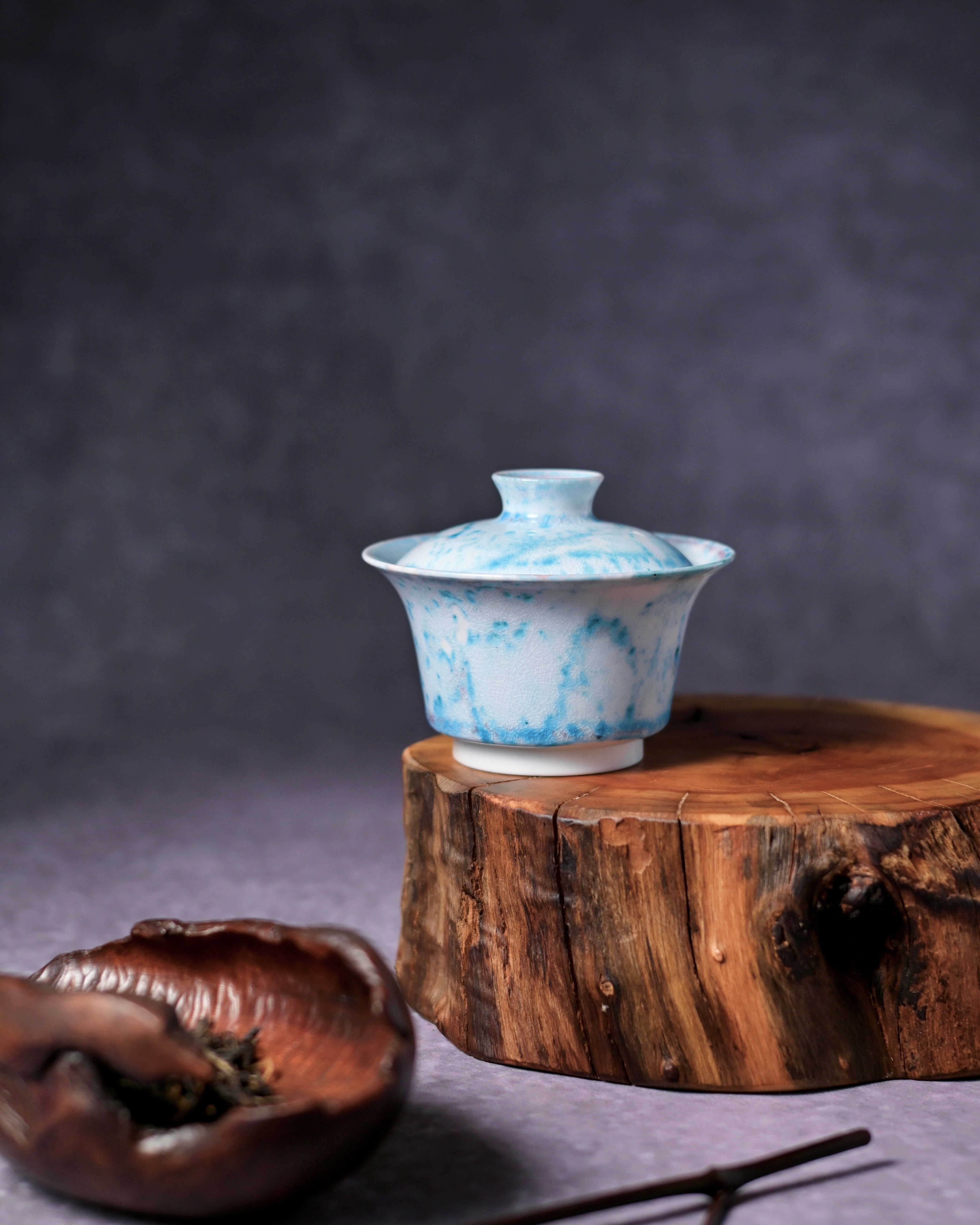 wood fired crystal gaiwan – Unique Piece Jingdezhen Wood-Fired Crystal Glaze Gaiwan 100ml by Kungfuyang