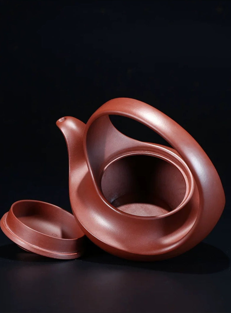 yixing clay teapot zhuni clay – Yang Junbao Hand-Signed "Qu" Teapot Artisan Collector's Piece by Kungfuyang