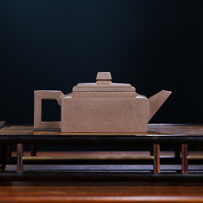 yixing duanni clay square teapot – Yixing Zisha Teapot Made from Qinghui Duan Clay, Handmade by Kungfuyang