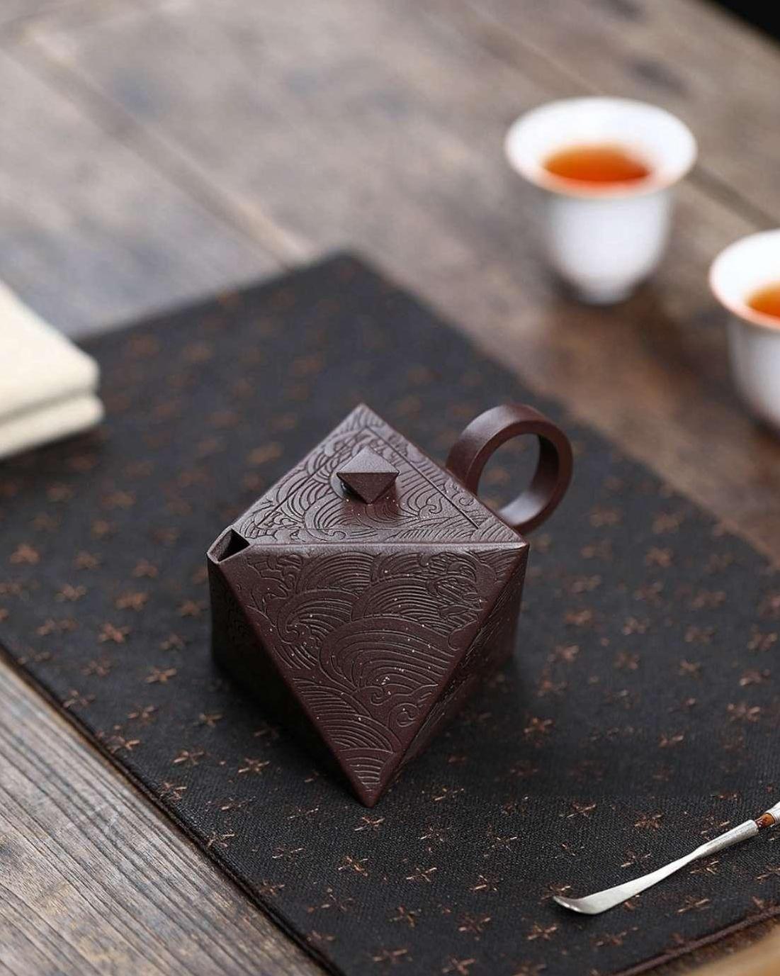 yixing purple clay octagonal teapot – Yixing Purple Clay "Octagonal Insight" Zisha Teapot by Kungfuyang