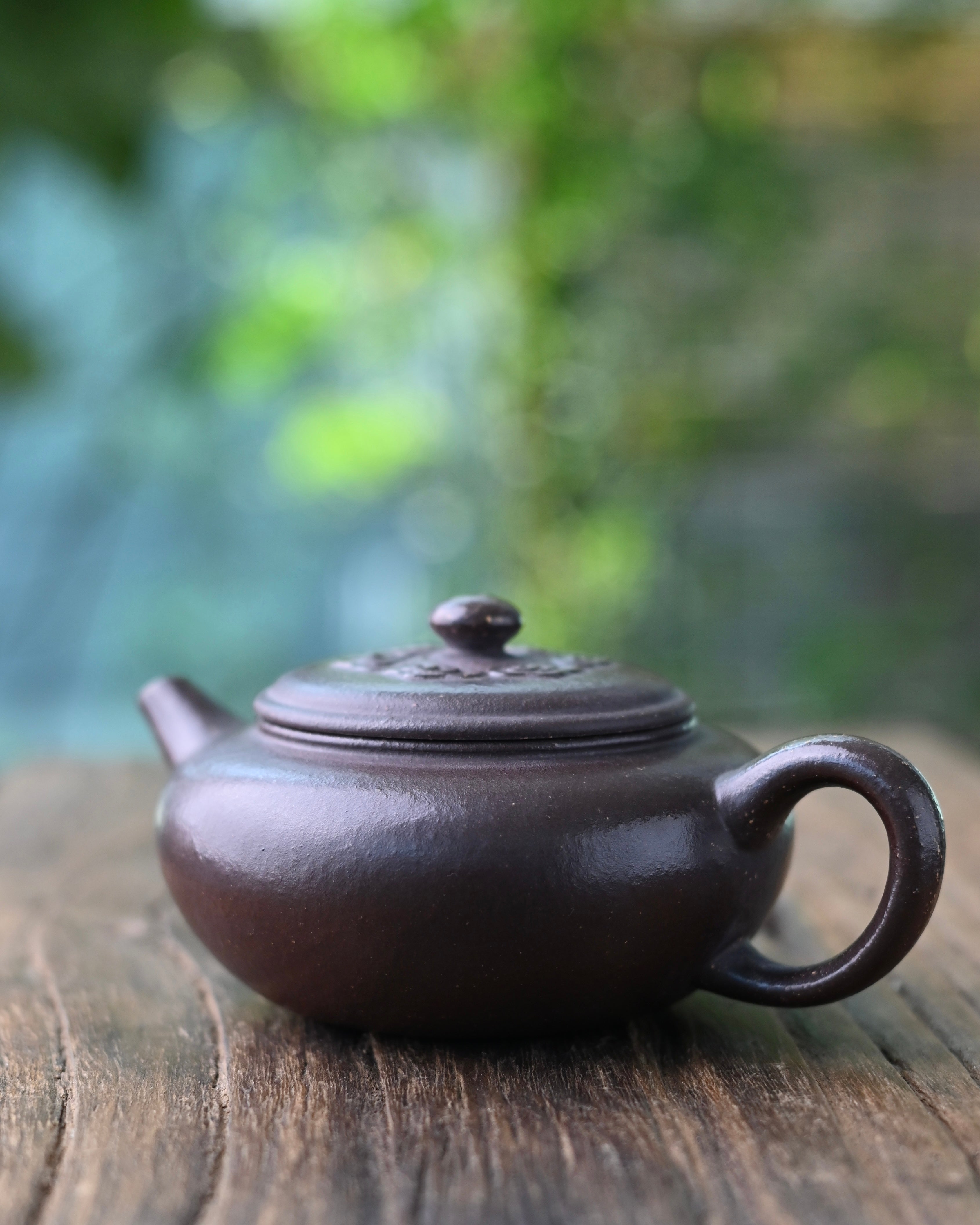yixing purple clay teapot zini coulds – Yixing Purple Clay Auspicious Clouds Zisha Teapot 170ml by Kungfuyang