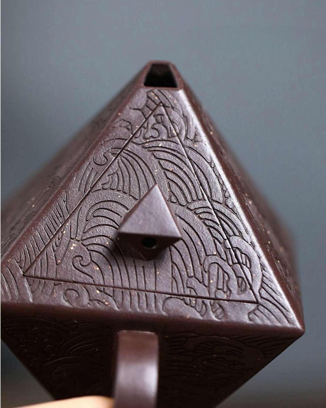 yixing purple clay zisha teapot octagonal – Yixing Purple Clay "Octagonal Insight" Zisha Teapot by Kungfuyang