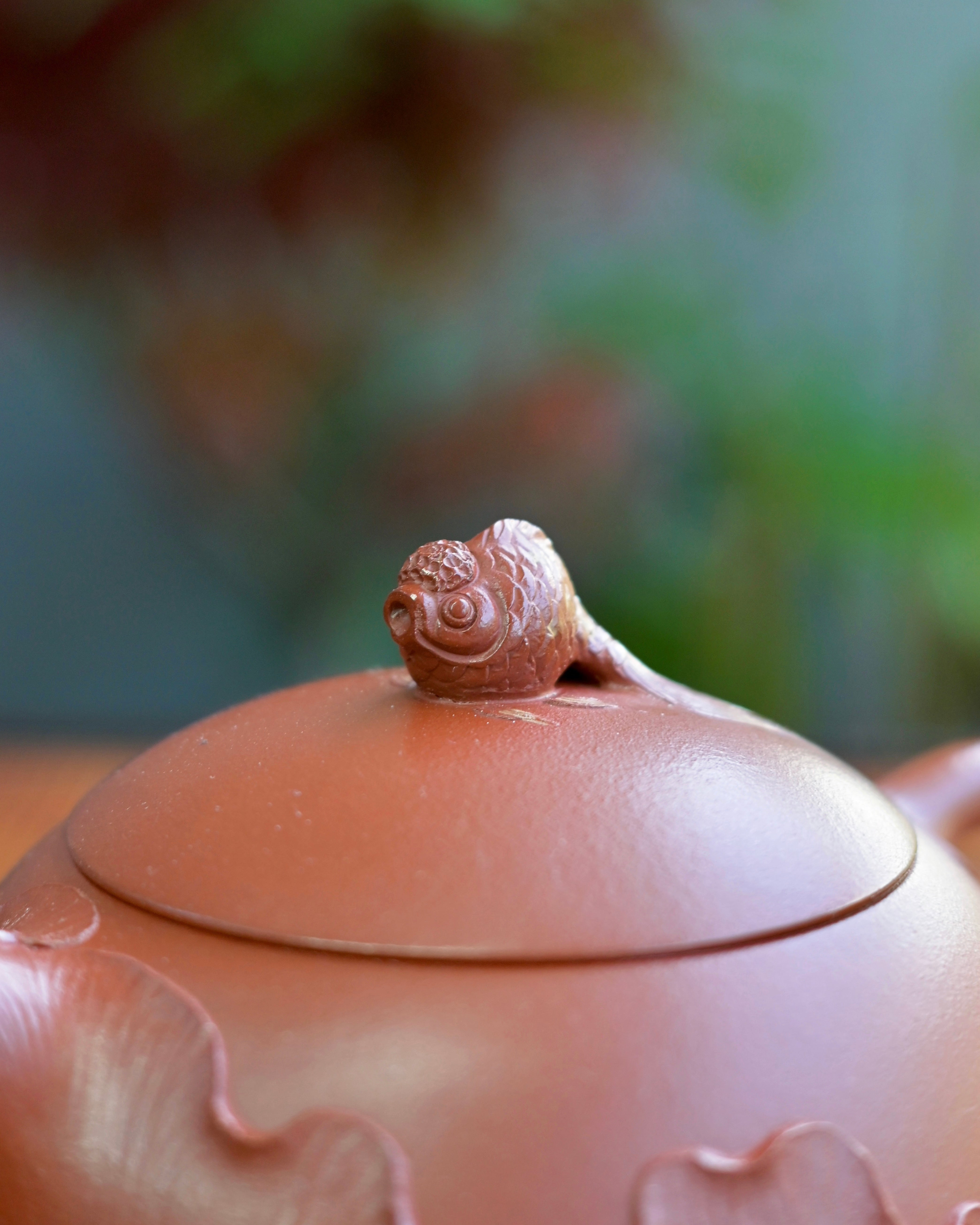 yixing teapot carved lotus bas relief – Yixing Zisha Half-Handmade Xishi Teapot 220ml by Kungfuyang