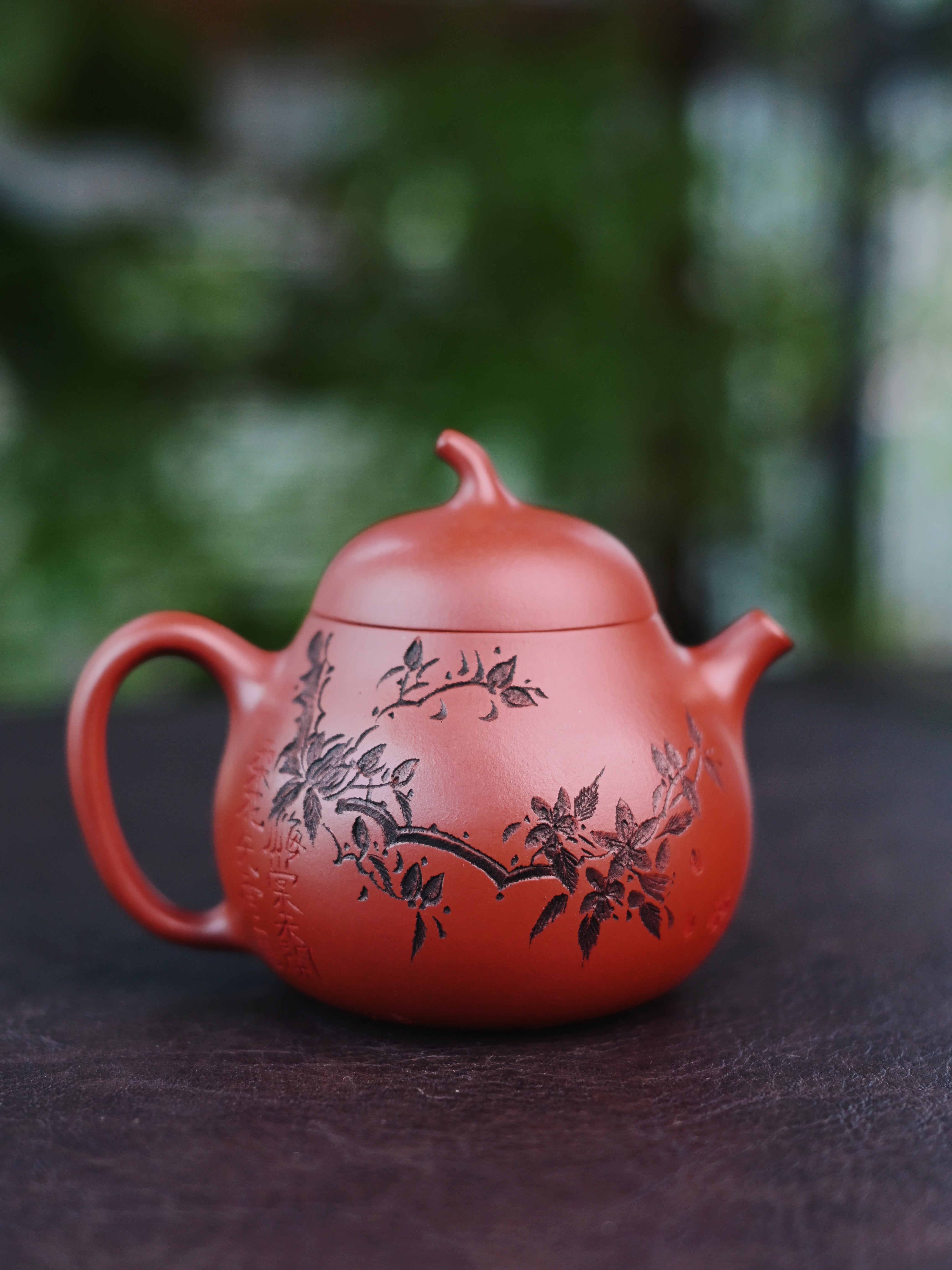 yixing teapot eggplant shape – Handcrafted Yixing Zisha Teapot with Poetry & Floral Carvings by Kungfuyang