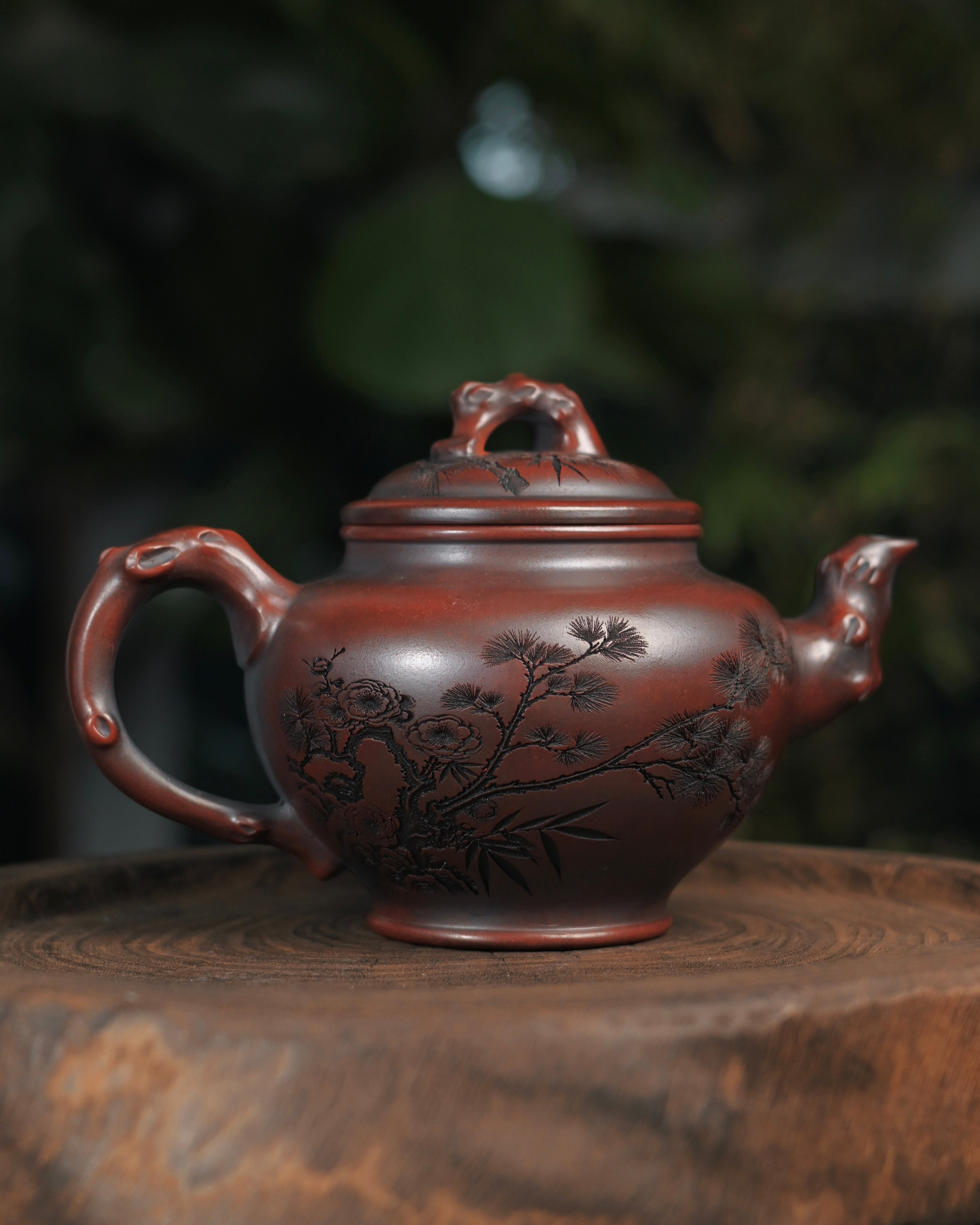 yixing teapot smiling cherry – Yixing "Smiling Cherry" Dark Clay Teapot 450ml by Kungfuyang