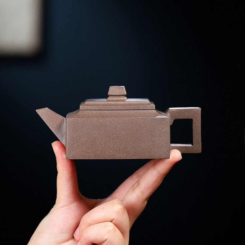 yixing teapot square shape – Yixing Zisha Teapot Made from Qinghui Duan Clay, Handmade by Kungfuyang