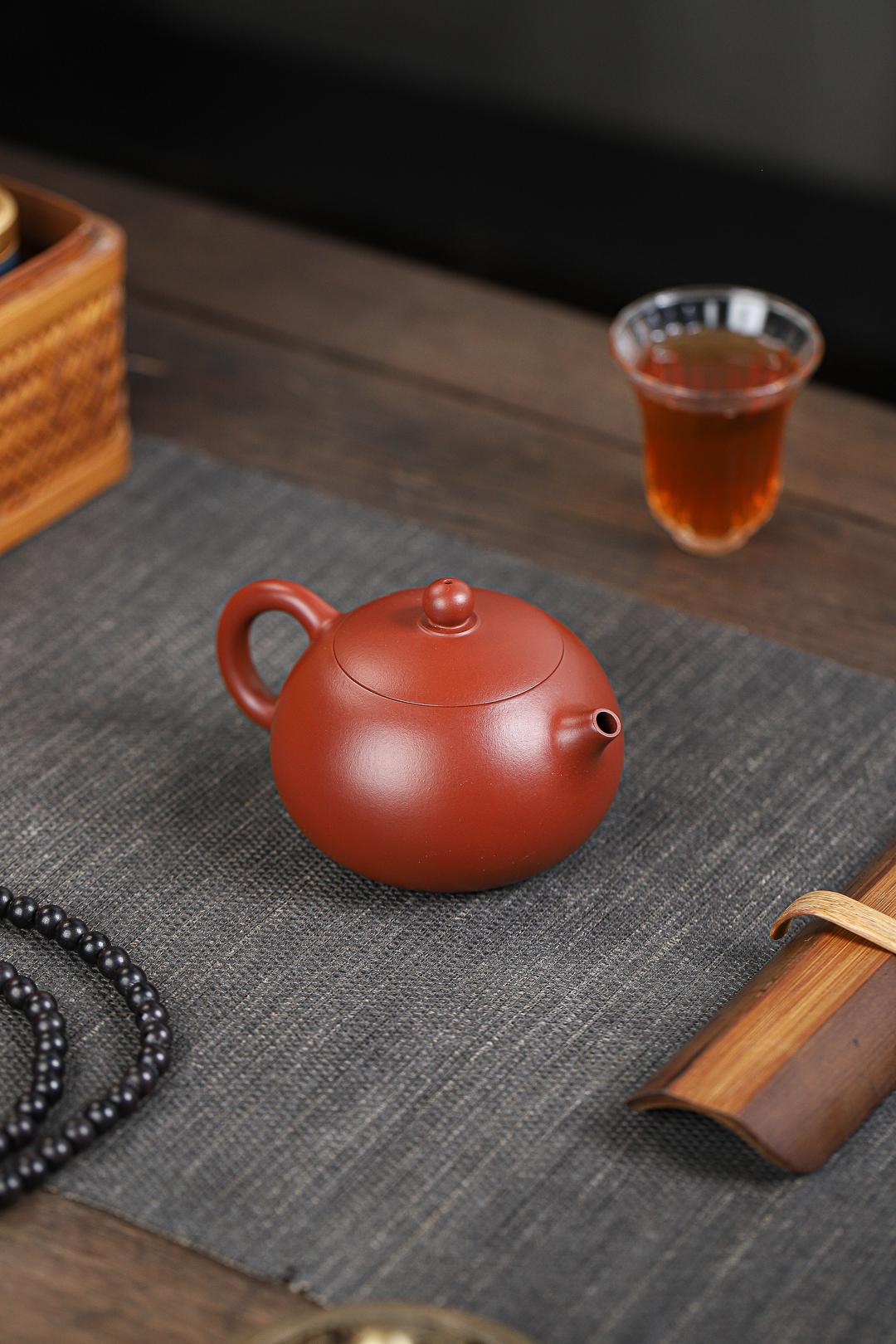 yixing teapot vermilion clay – Fully Handmade Yixing Zhuni Clay Xishi Teapot by Kungfuyang