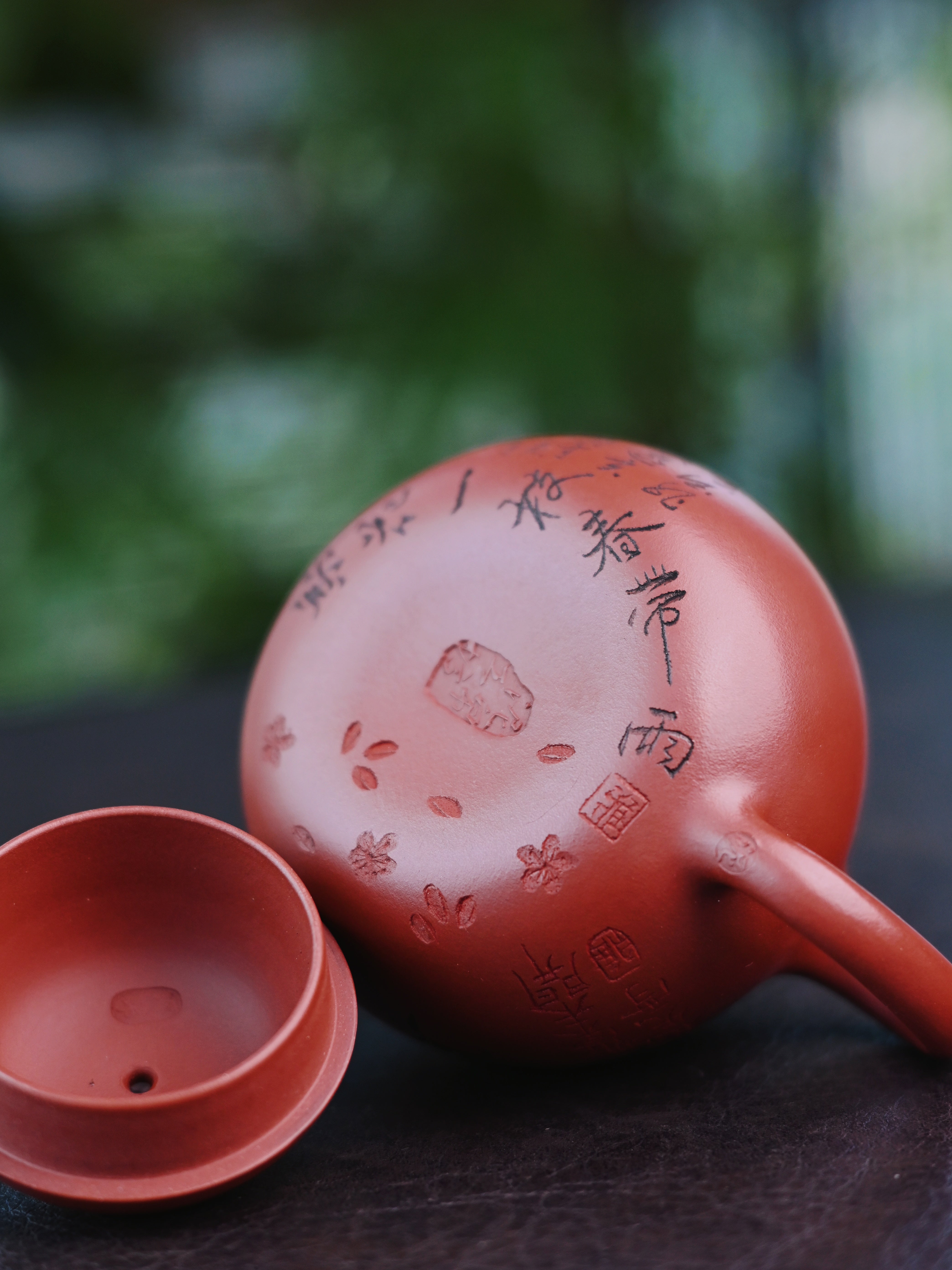 yixing teapot with chinese calligraphy – Handcrafted Yixing Zisha Teapot with Poetry & Floral Carvings by Kungfuyang
