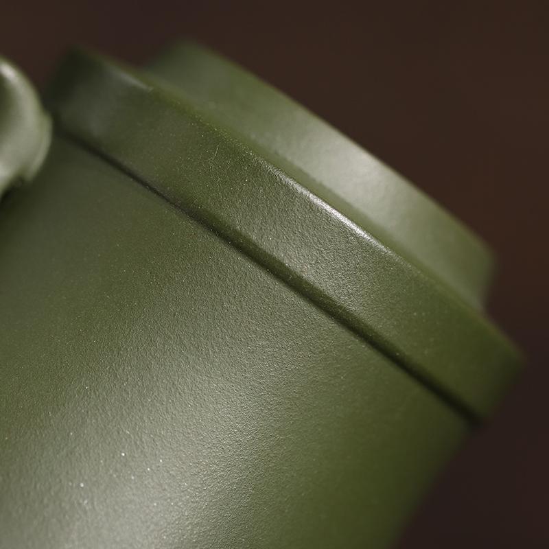 yixing unglazed clay texture – Yixing Zisha Green Clay Handmade Side-Handle Teacup by Kungfuyang