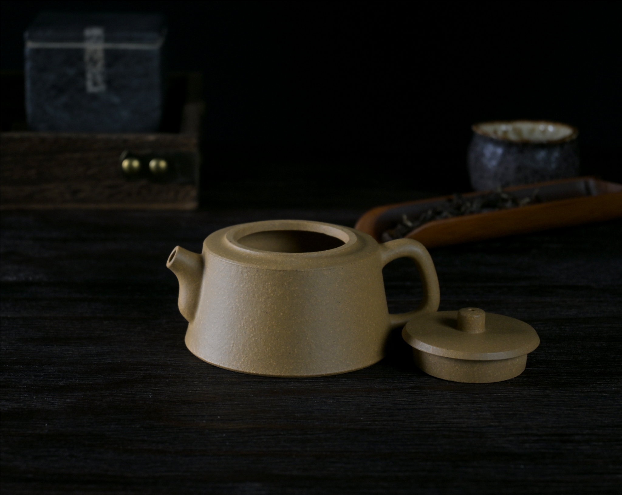 yixing yellow duan semi handmade teapot – Yixing Zisha teapot Purple clay yellow Duan "Pillar Base" by Kungfuyang