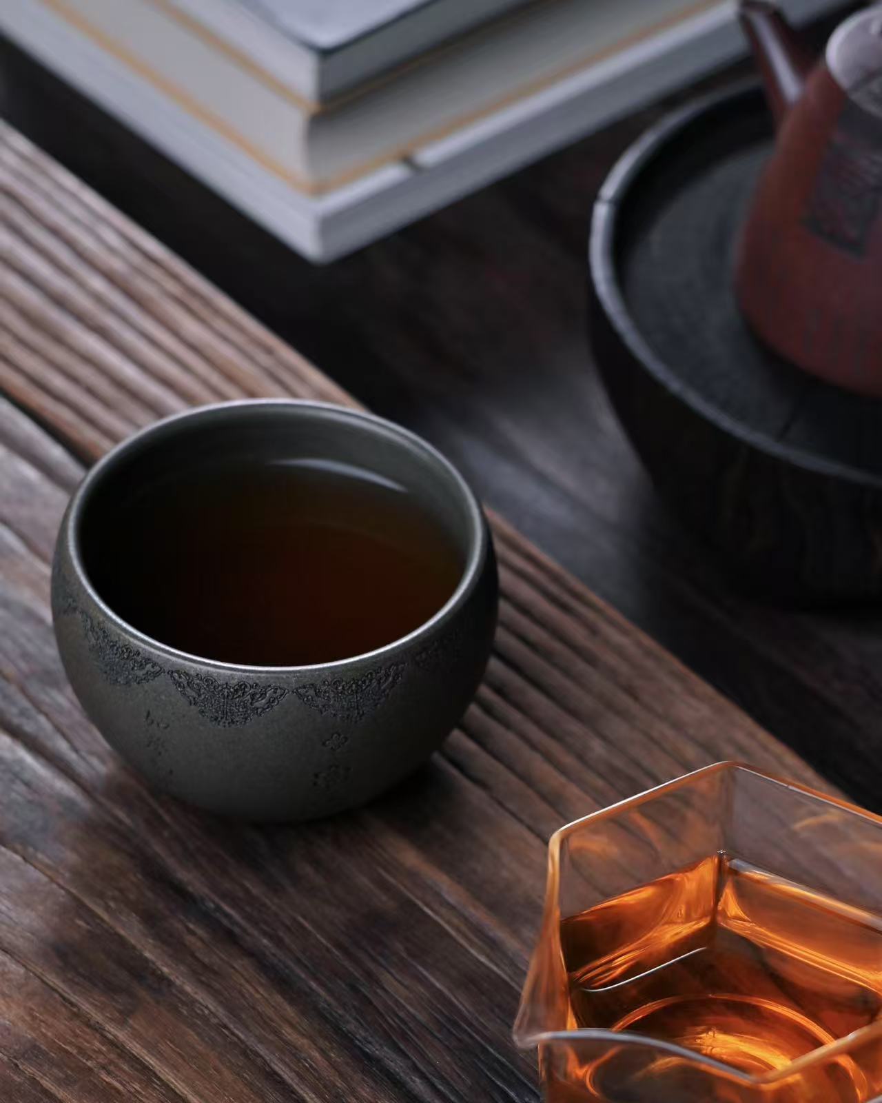 yixing zisha clay zen master cup – Yixing Zisha Qingduan （Green-Grey) Large Capacity Teacup by Kungfuyang