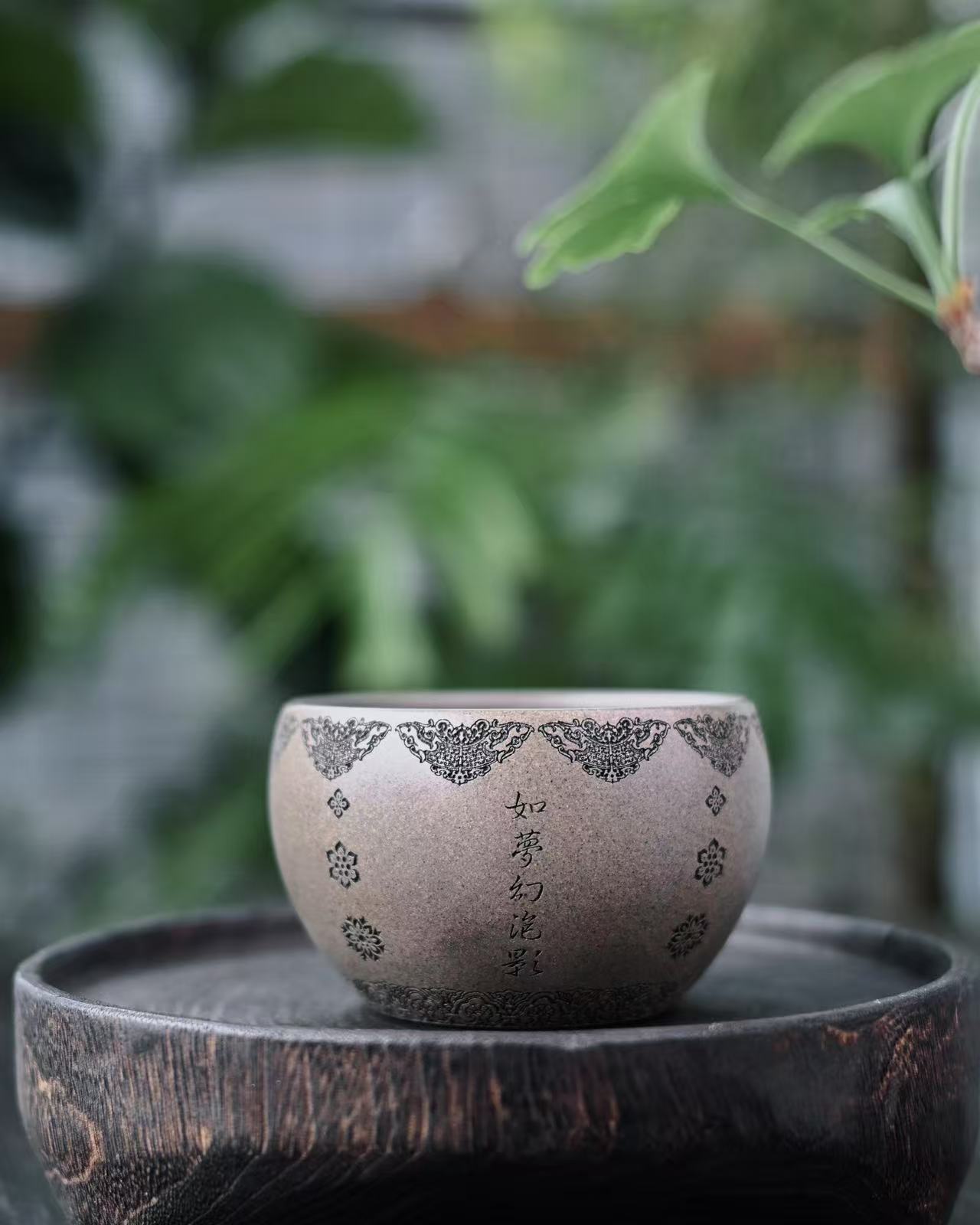 yixing zisha clay zen style master cup – Yixing Zisha Qingduan （Green-Grey) Large Capacity Teacup by Kungfuyang