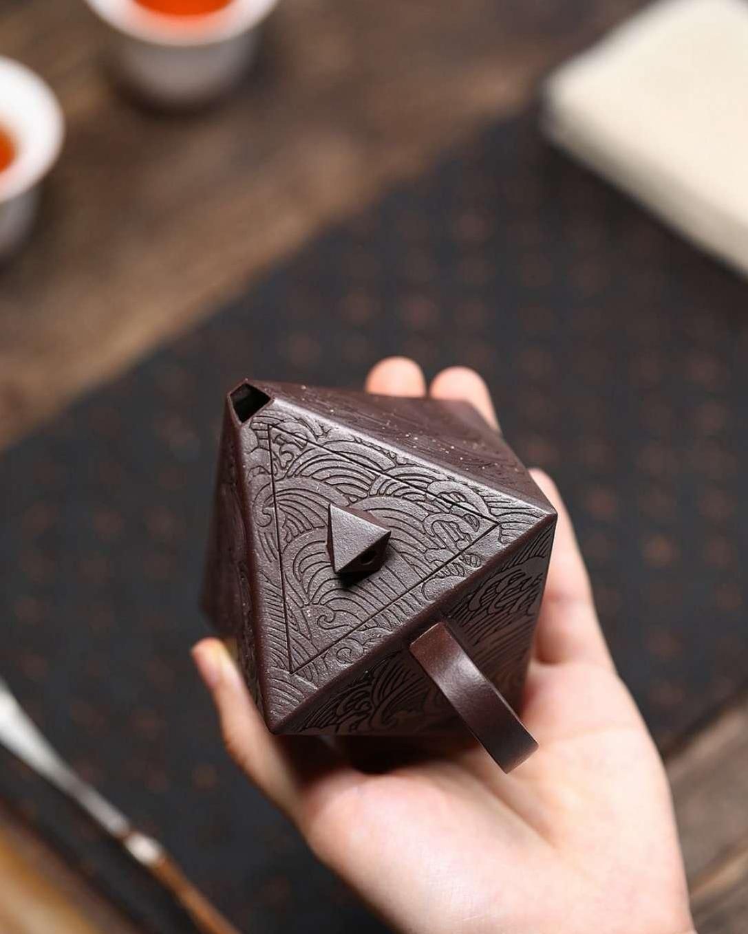 zisha teapot – Yixing Purple Clay "Octagonal Insight" Zisha Teapot by Kungfuyang