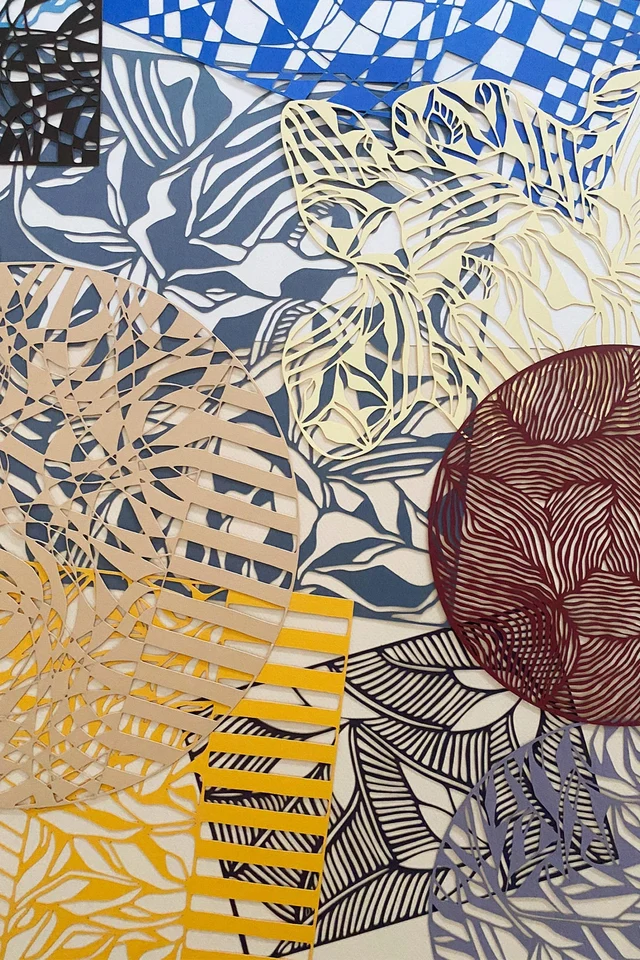 DÉCOUPE PAPIER, A3, GÉOMÉTRIQUE, RECTANGLE, JAUNE MAÏS