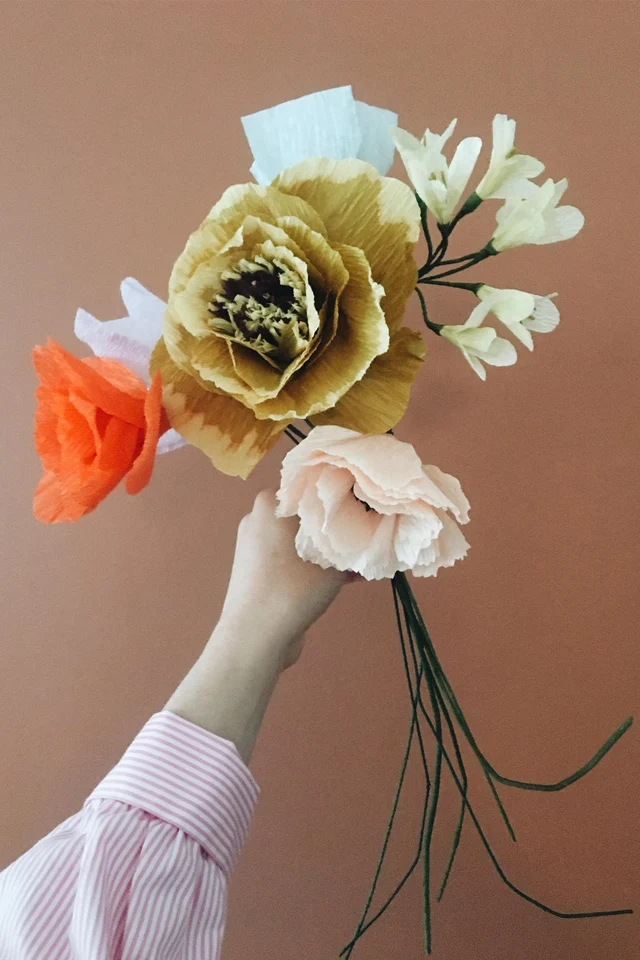 FLEUR EN PAPIER, PIVOINE, NU