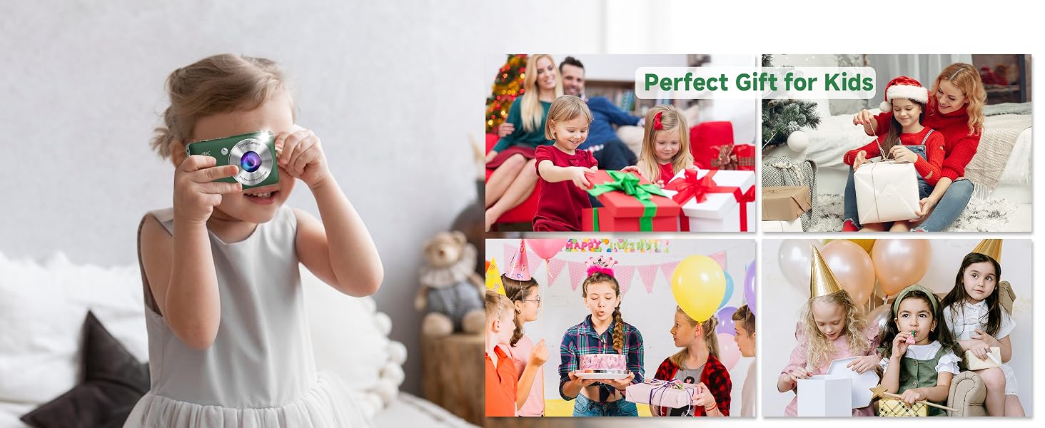 best gift for kids,prime day Gifts Christmas Gifts Black Friday,best compact digital camera，green