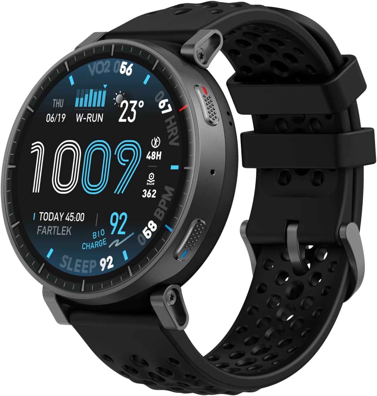 1.5" AMOLED Smart Watch, 48mm, 25-Day Battery, GPS Offline Maps, 4GB Storage, Water Resistant, 170+ Sport Modes, Fitness Tracker for iOS Android