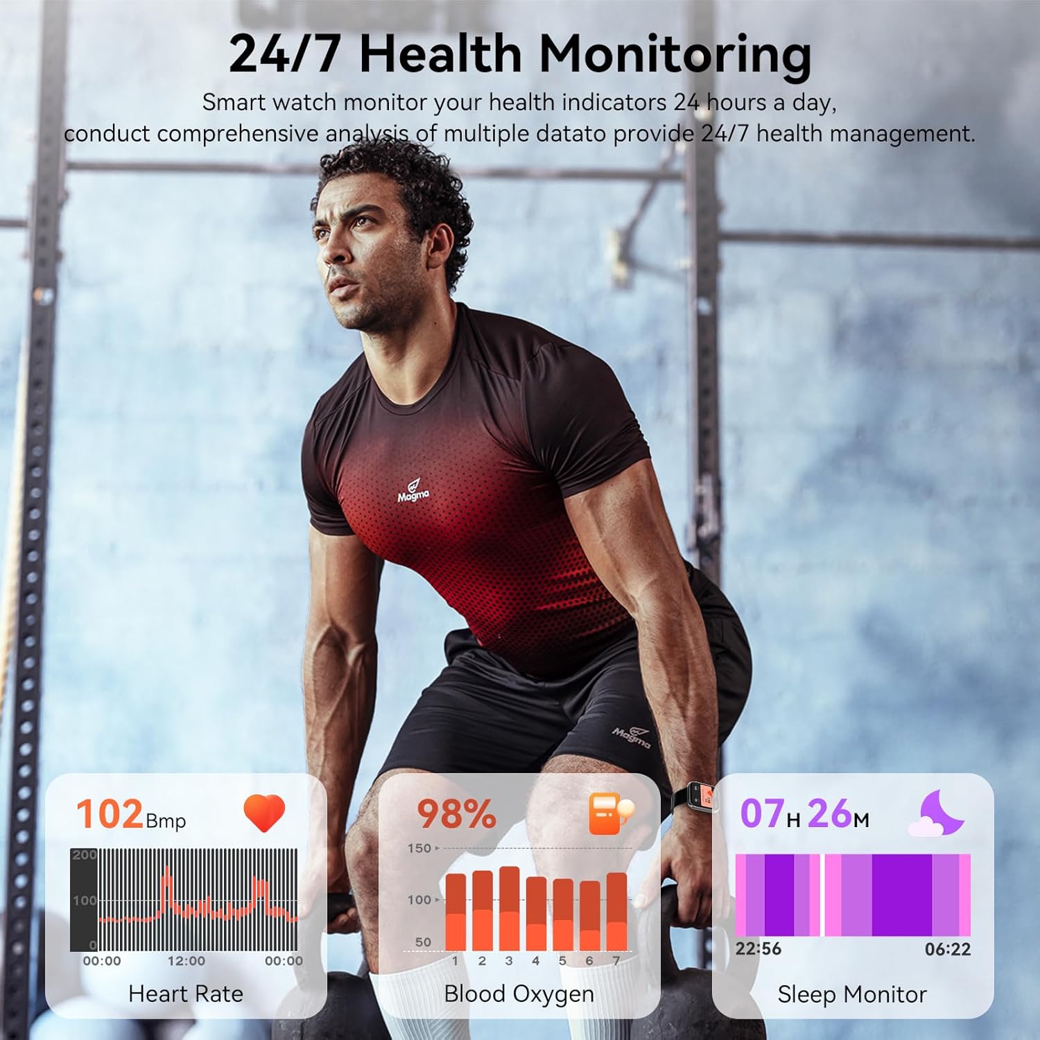 1.85" HD Men Smart Watch, Bluetooth Call Text, 5ATM Waterproof, 7 Days Battery, 130+ Sport Modes, Heart Rate Sleep Tracking for Android iOS
