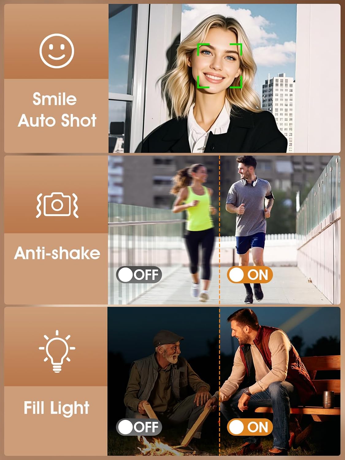 4K 48MP Autofocus Digital Vlogging Camera, 32GB, 16X Zoom, Anti-Shake, 2 Batteries, Point and Shoot Camera for Adult Teen Beginners
