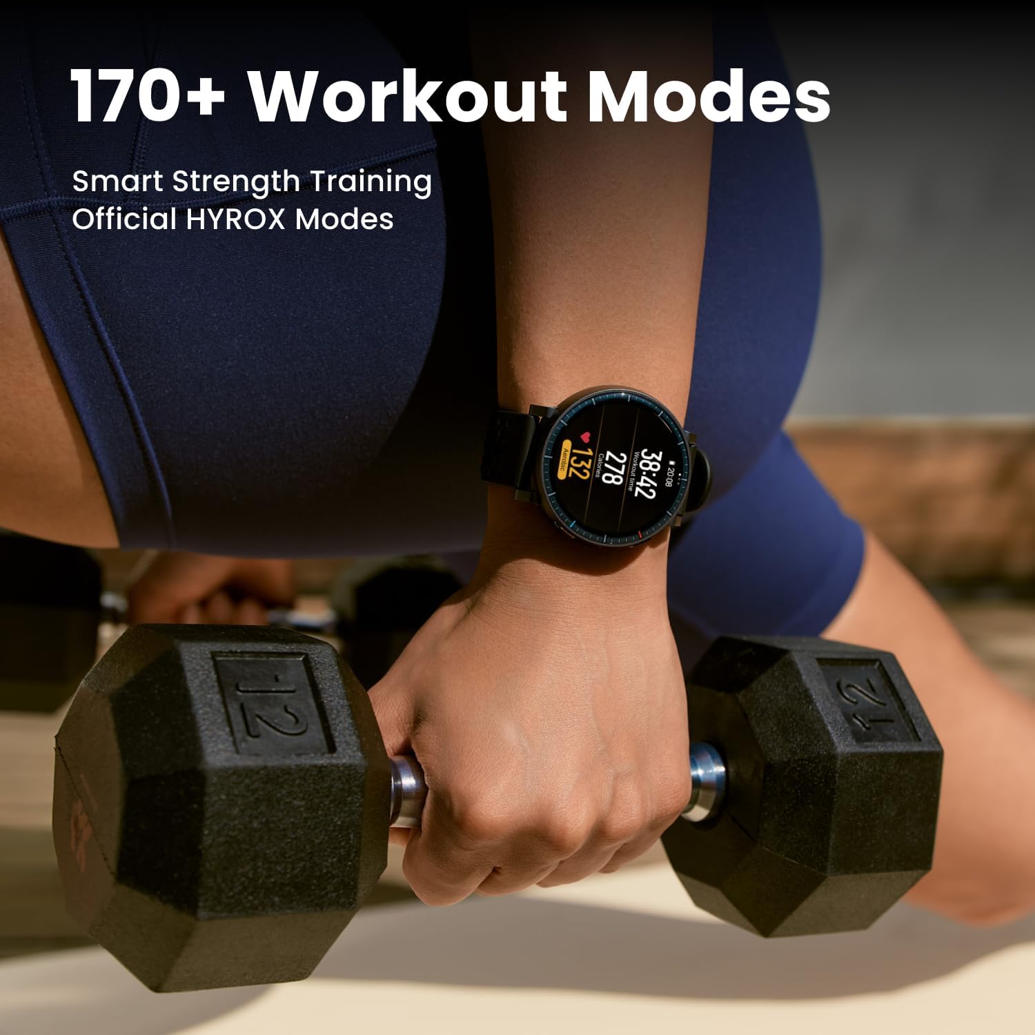 1.5" AMOLED Smart Watch, 48mm, 25-Day Battery, GPS Offline Maps, 4GB Storage, Water Resistant, 170+ Sport Modes, Fitness Tracker for iOS Android