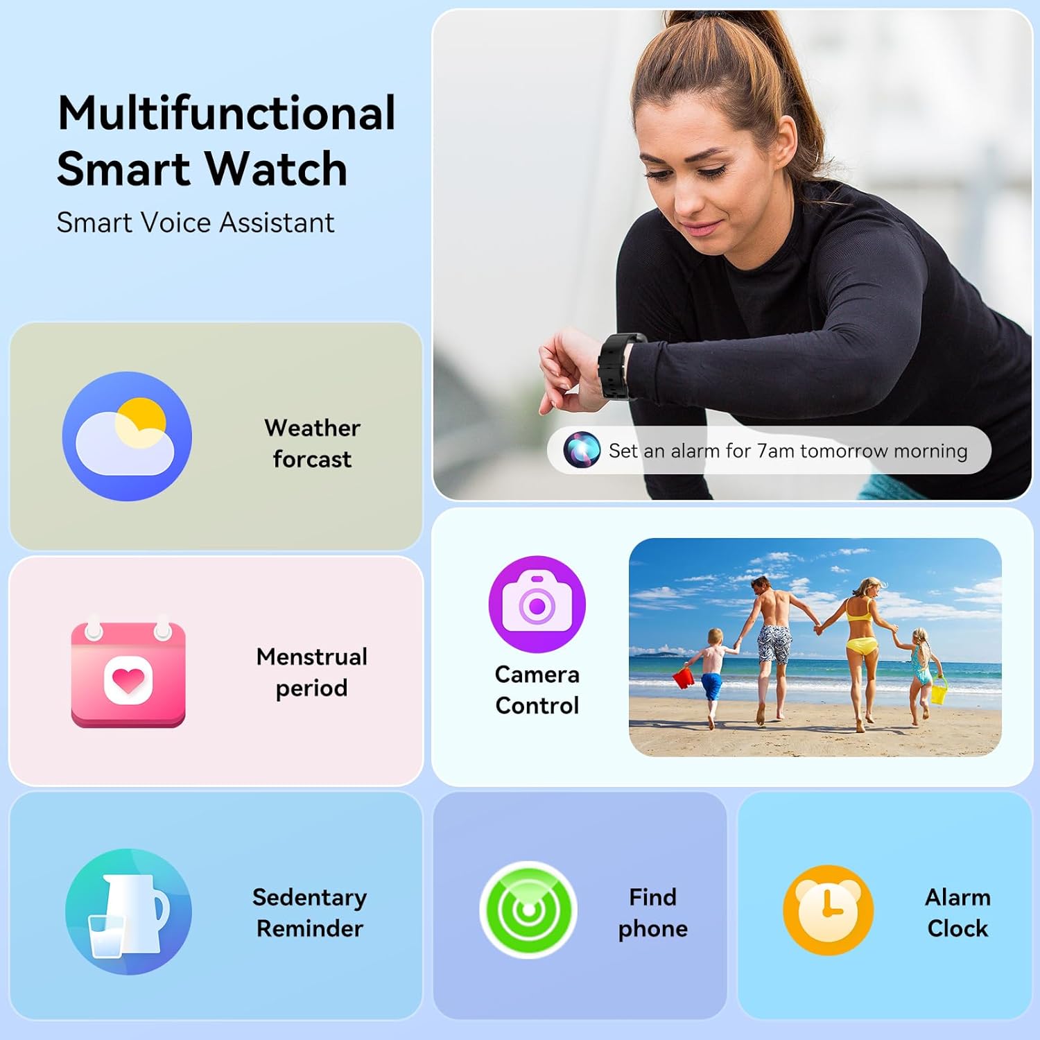 1.85" HD Men Smart Watch, Bluetooth Call Text, 5ATM Waterproof, 7 Days Battery, 130+ Sport Modes, Heart Rate Sleep Tracking for Android iOS