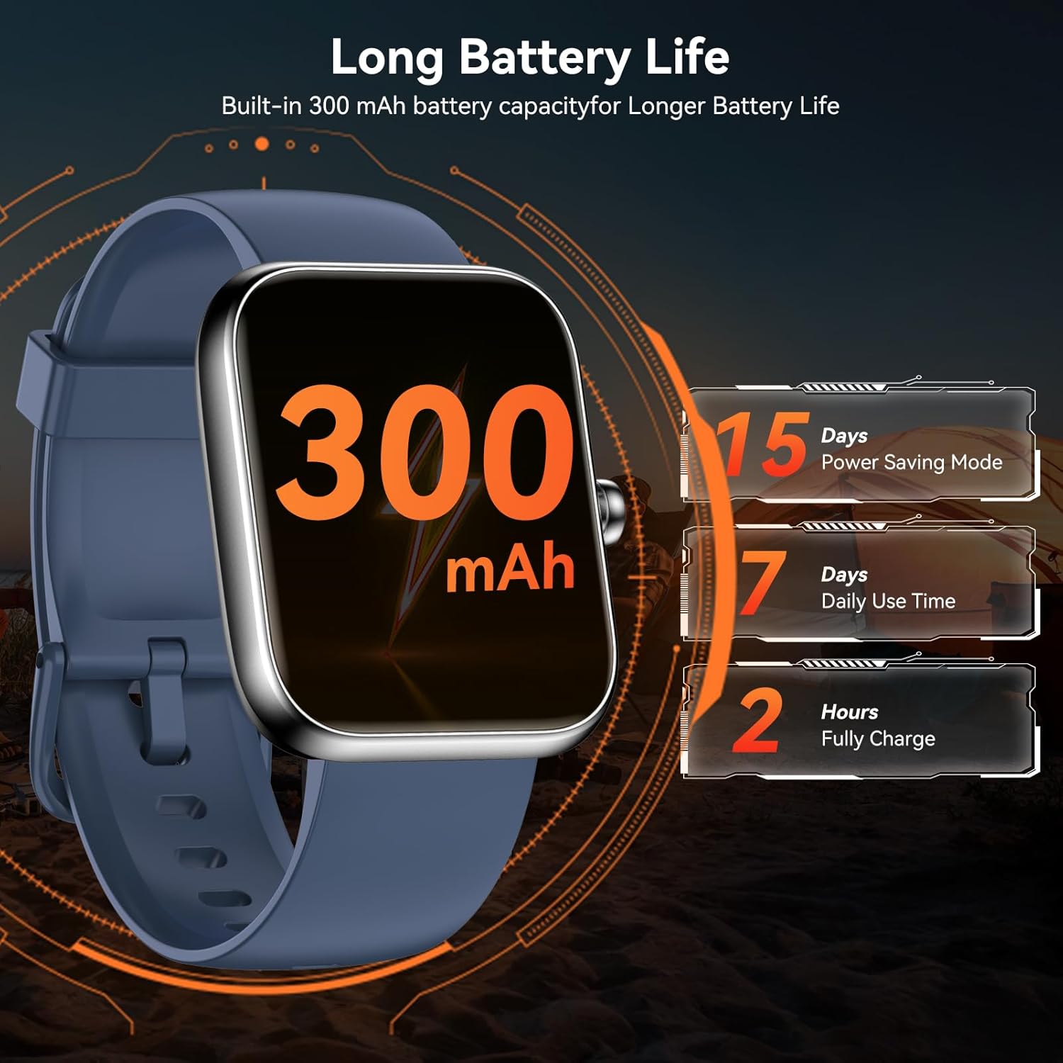 1.83" Full Touch Men Smart Watch, Alexa Built-in, Bluetooth Calling, IP68 Waterproof, 130+ Sport Modes, Heart Rate Sleep Tracker for Android iOS