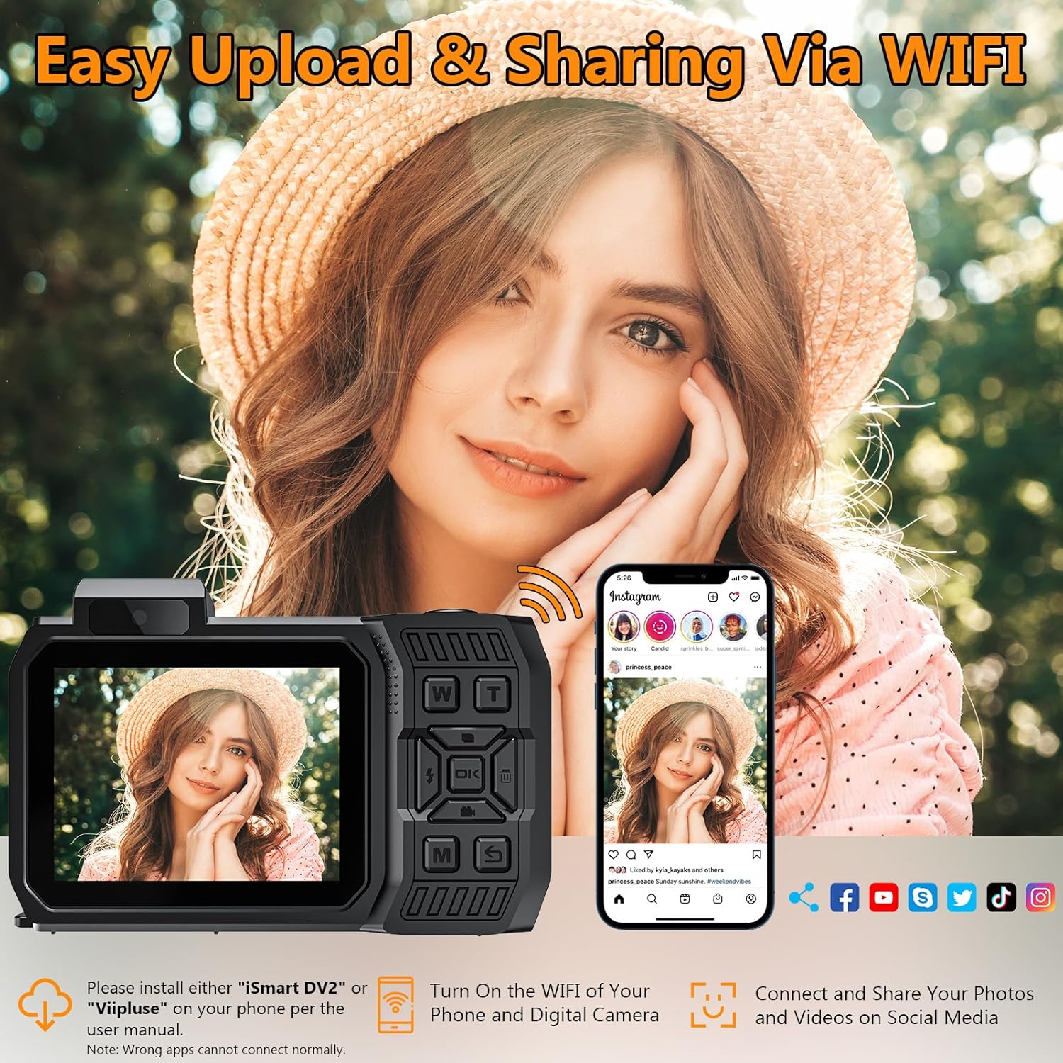 8K 70MP Underwater Camera, 33FT WiFi Waterproof Camera 32GB, Dual Screen, Floatable, 18X Zoom for Snorkeling Swimming