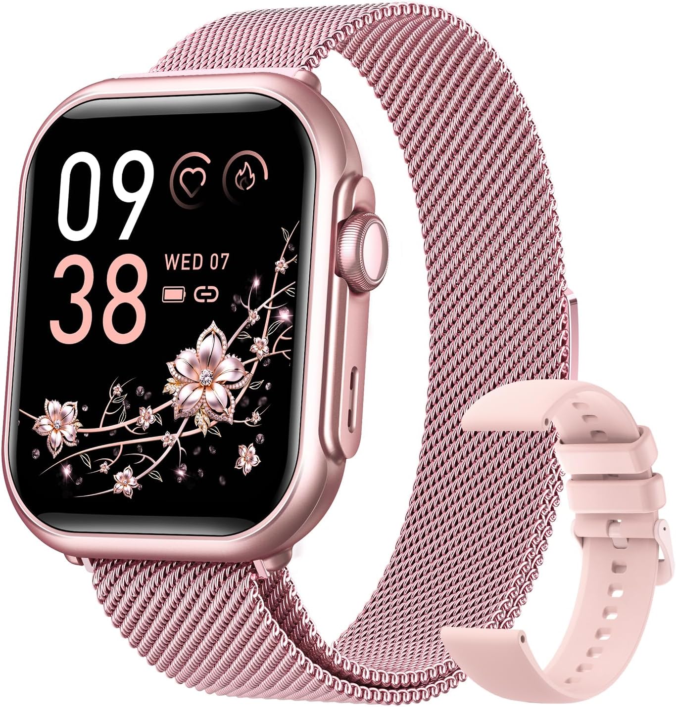 1.83" Women Smart Watch, Android iPhone Compatible, 1000mAh Battery, 5ATM, 110+ Sports Modes, 24/7 Heart Rate SpO2 Sleep & Blood Pressure Monitoring