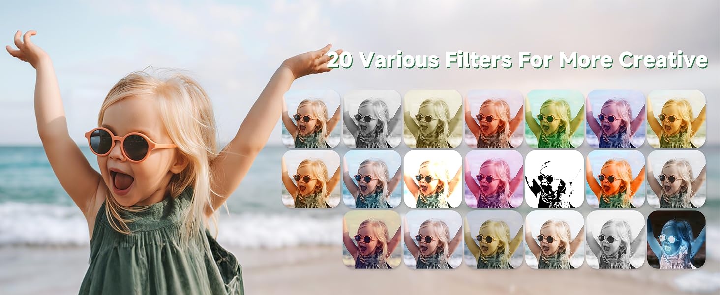 amazon camer have multi-filter，camera for kids,digital camera for teens，good quality digital camera,