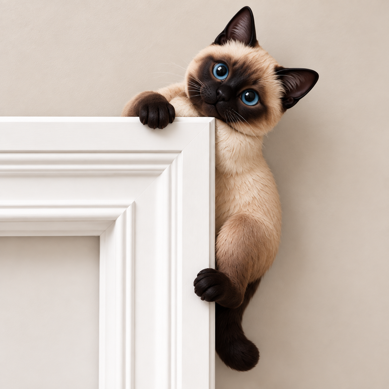 🐾 Tiny Cat Waiting At Your Door – A Cozy Little Friend For Your Home