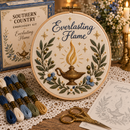 🔥Last Day-BUY 3 GET 1 FREE✨ Hanukkah DIY Embroidery Kit – Beautiful Festival of Lights Designs