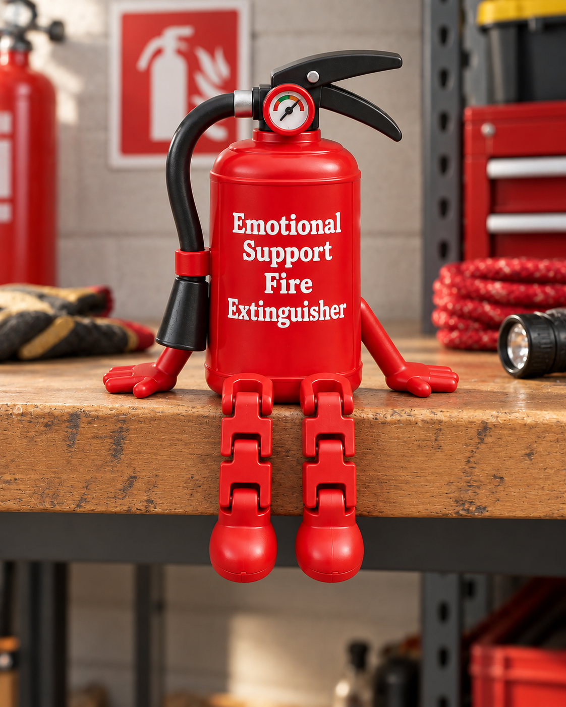 Red Emotional Support Fire Extinguisher novelty desk figurine