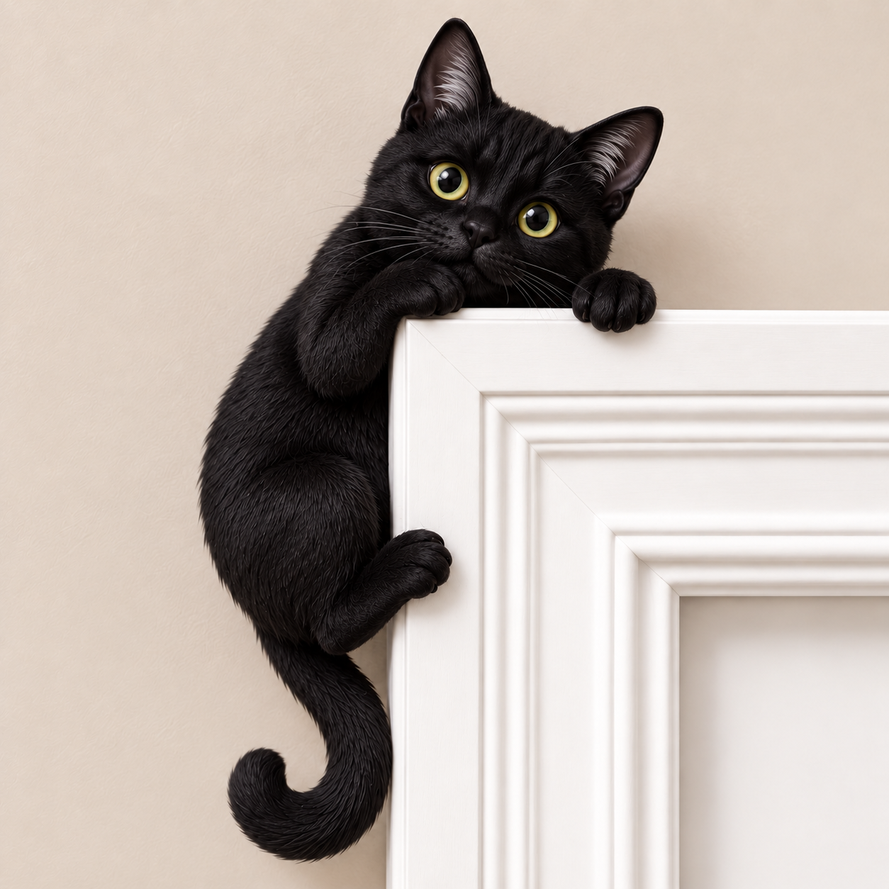 🐾 Tiny Cat Waiting At Your Door – A Cozy Little Friend For Your Home