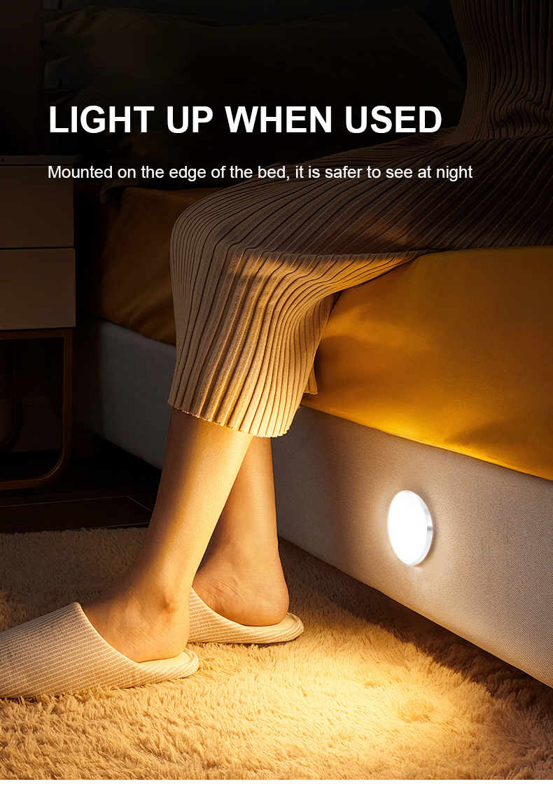 High Quality 5V USB LED Puck Lights | Touch Control Small Round LED Lights for 3D Printed Models, Cabinet, RV & Closet