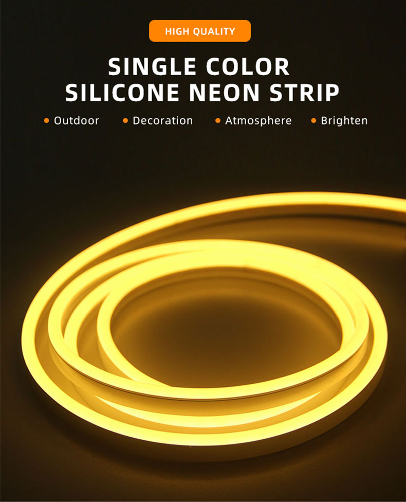 Monochrome neon light strip outdoor waterproof LED light strip low voltage flexible light bar bar light sign ambiance light